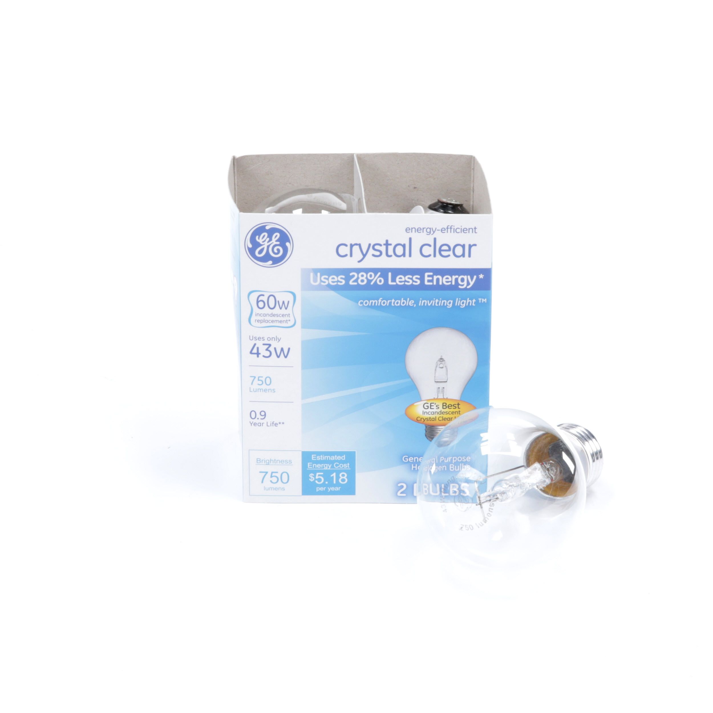 NEW GE 97490-24 60-Watt Crystal Clear Incandescent A19 Light Bulbs Details about   24 