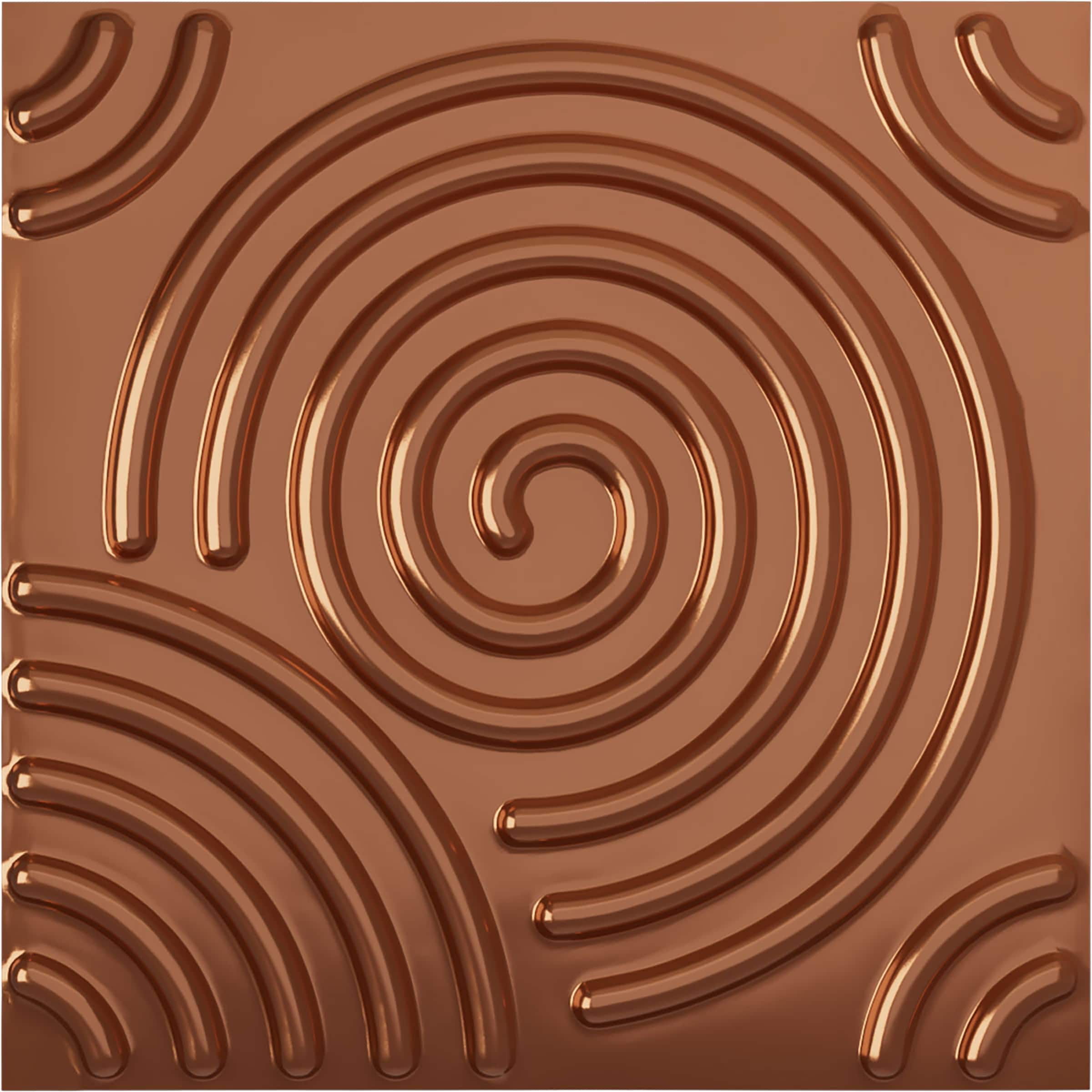 Ekena Millwork WP20X20SPBCO 19-5/8-in x 19-5/8-in Embossed Paintable/Stainable Copper PVC Wall Panel (