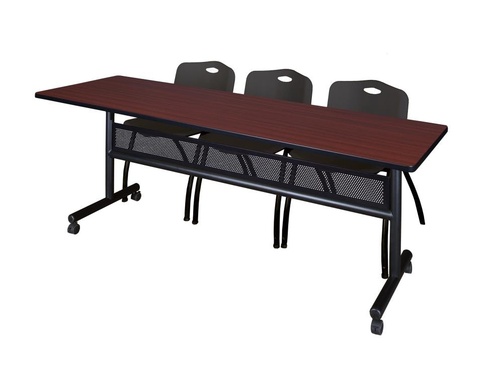 Regency MKFTM8424MH47BK Training Brown 4-Person Training Table (84-in W x 29-in H)
