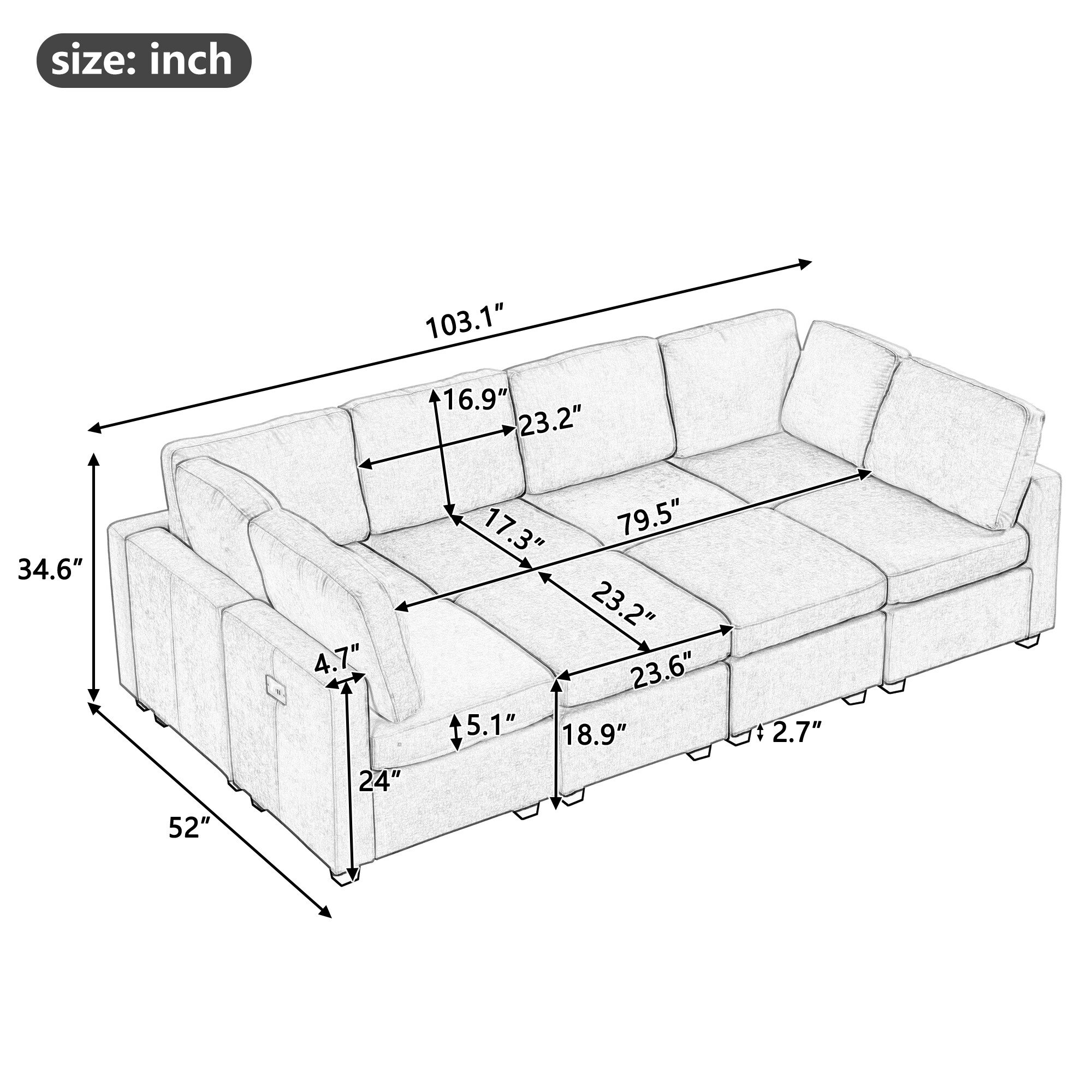 Bybafun YA3700509 Sofas-Loveseats - View #5