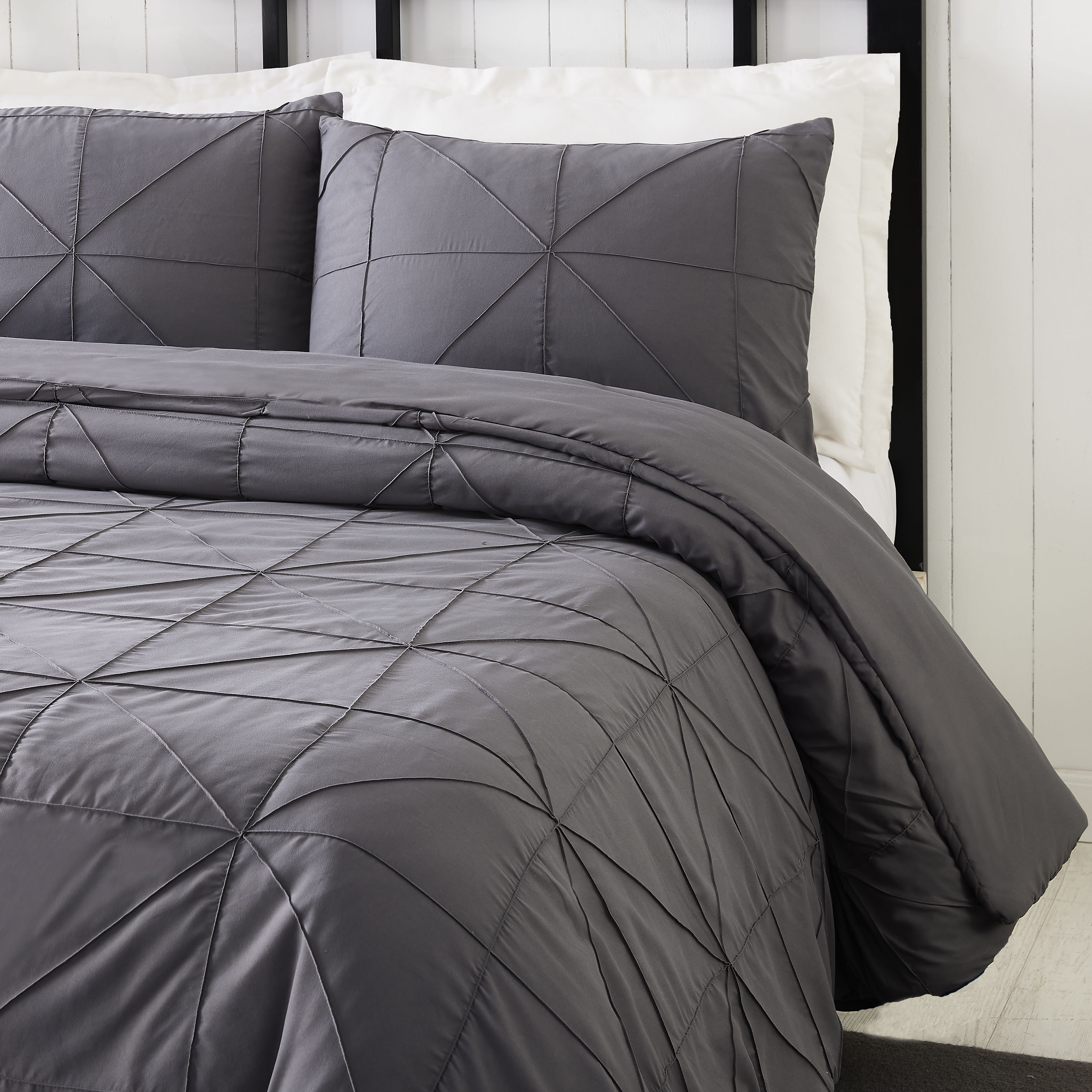 ETDIFFE Grey Comforter Set Twin/Twin XL Size, 2pc Aesthetic Modern Gray  Bedding Set - Soft & Lightweight All Season Extra Long Microfiber Down