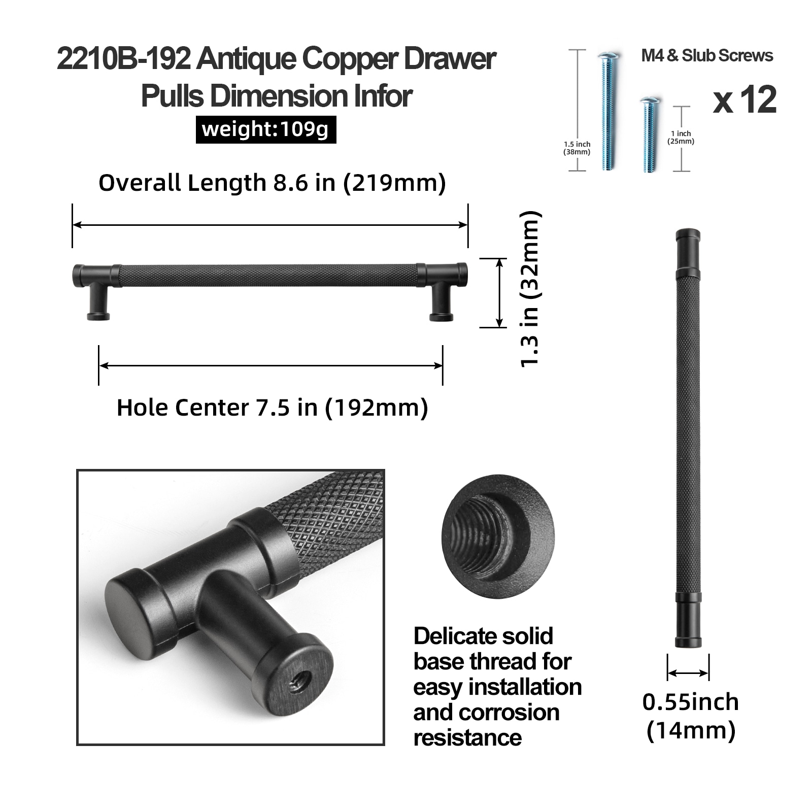 Miaokesen 2210B-192 Cabinet-Pulls - View #2