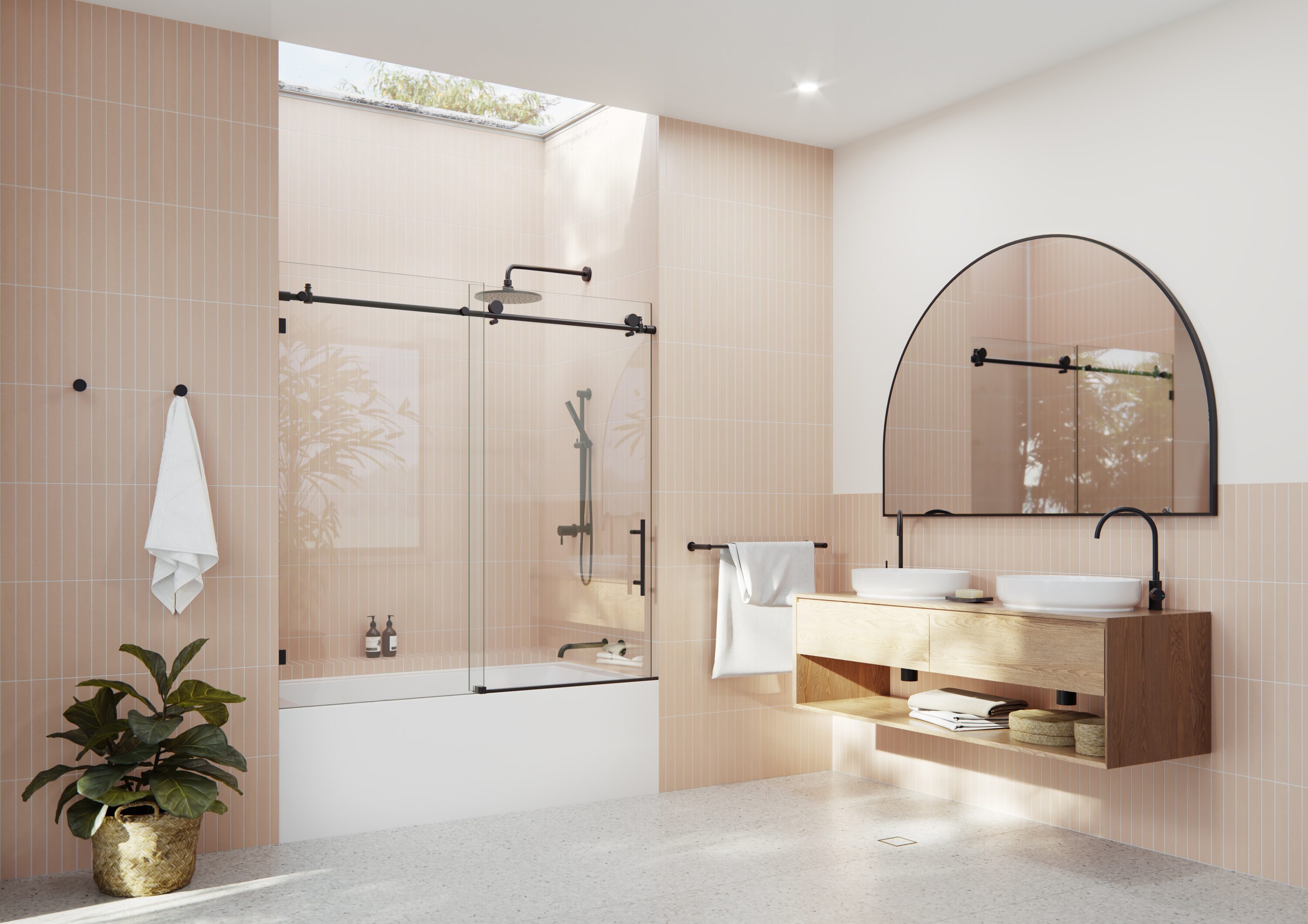 Glass Warehouse GW-B-SLD-72-MB Bathtub-Doors - View #3