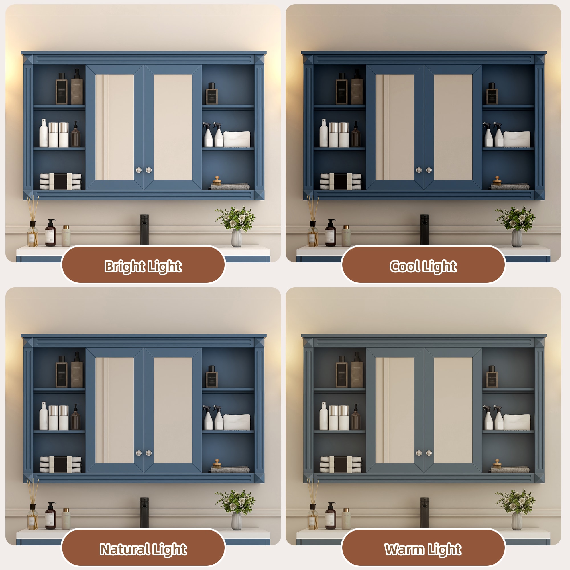 GDFStudio 364937 Bathroom-Wall-Cabinets - View #6