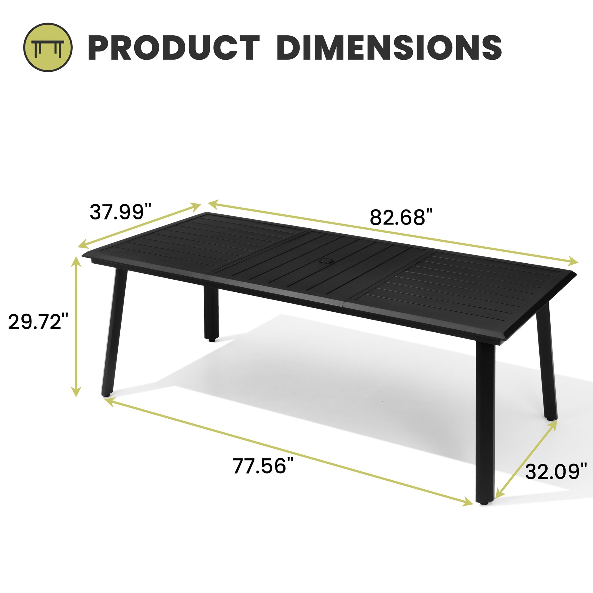 Crestlive Products CL-TB055BLK Patio-Tables - View #3