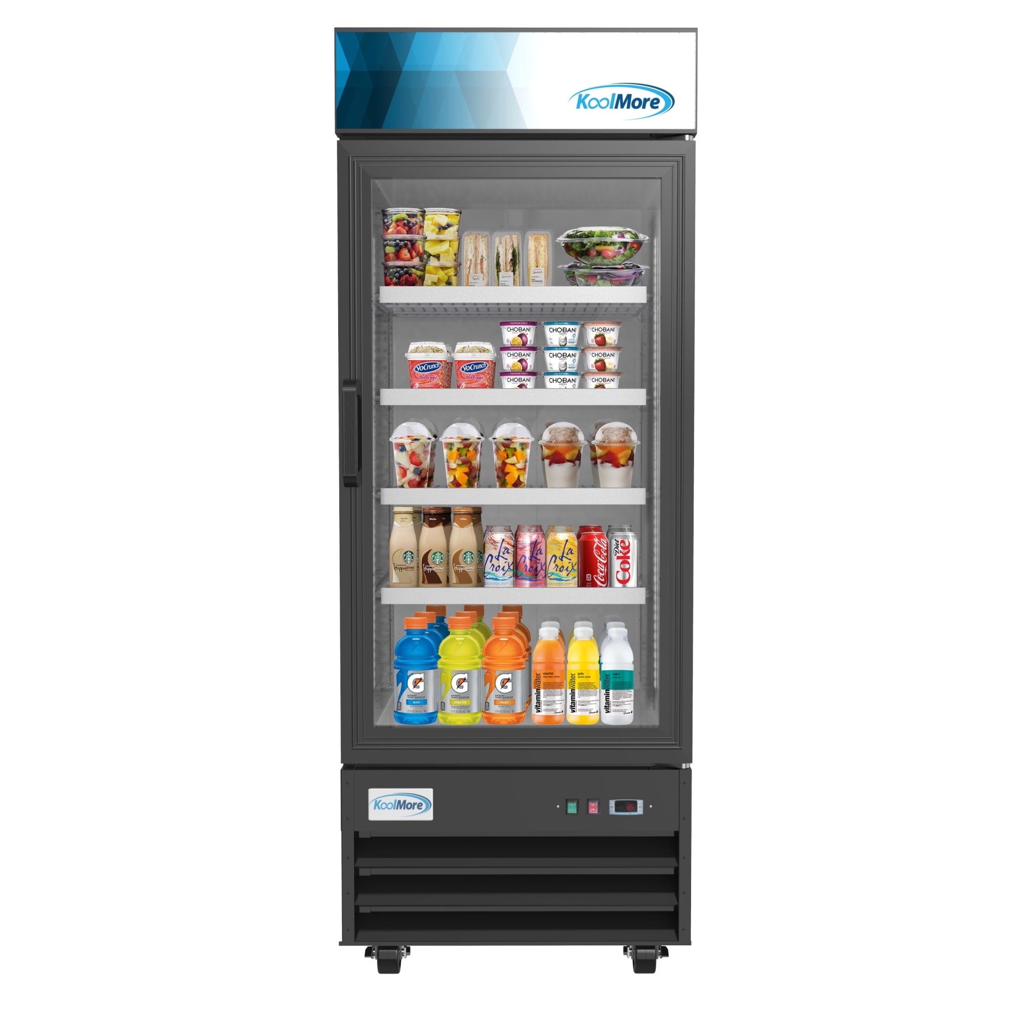 KoolMore M29-1G 23-Cu. Feet Commercial Refrigerators Glass -Door Merchandiser ( Black )