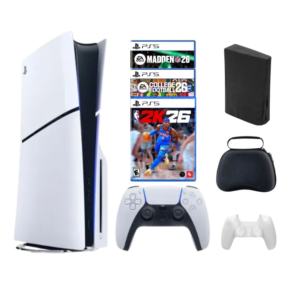 Sony - PlayStation 5 Slim Disc Bundle with College Football 26