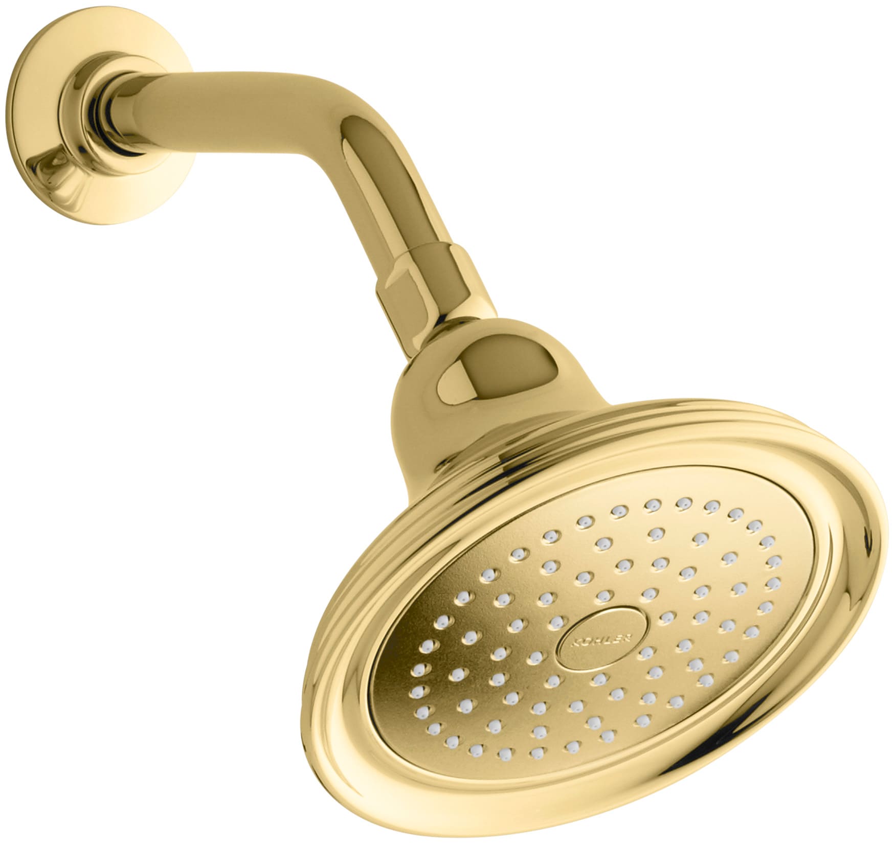 Kohler Devonshire Vibrant Polished Brass Fixed Showerhead Shower Head