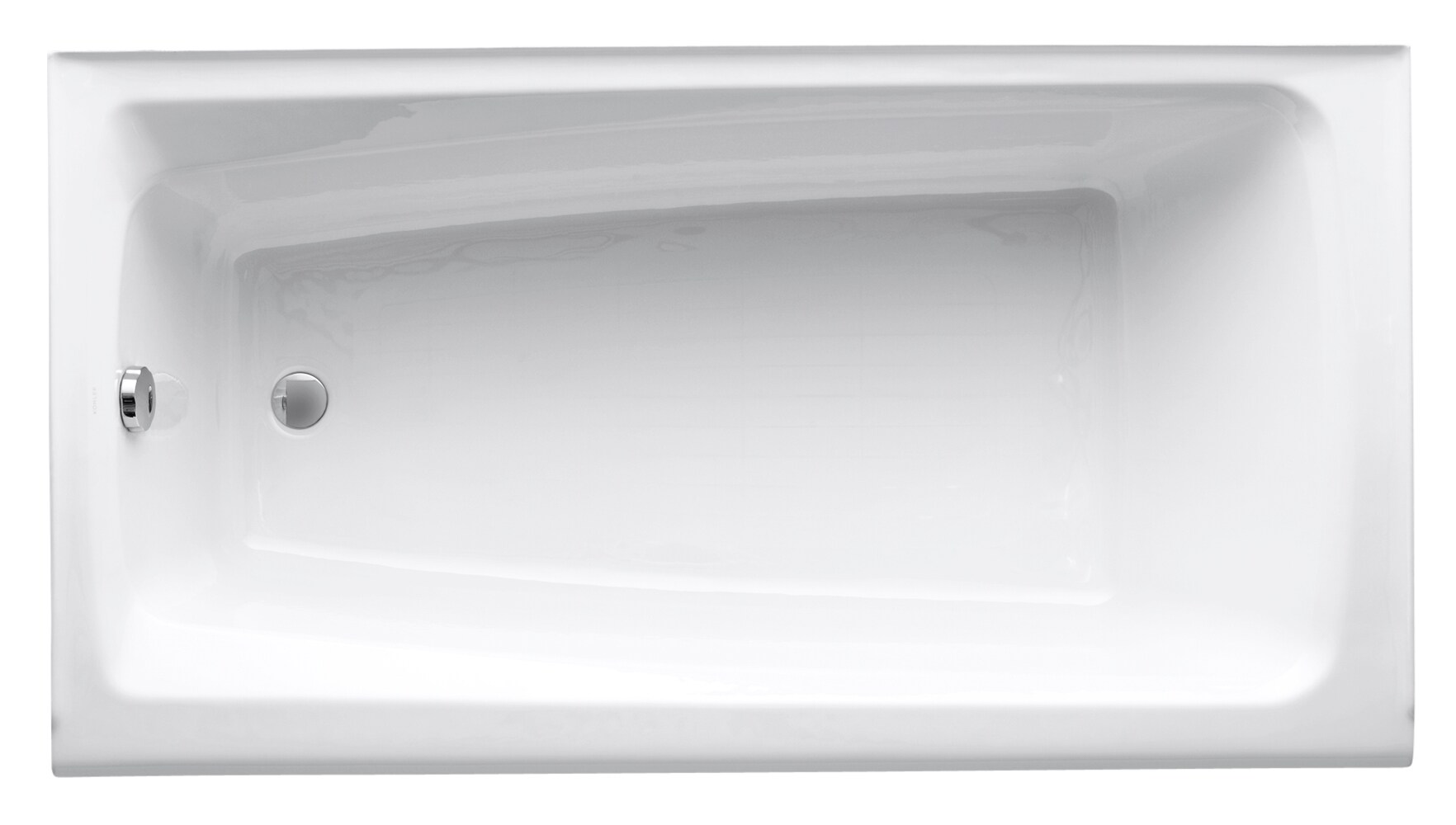 KOHLER Mendota 32-in x 60-in White Cast Iron Alcove Soaking Bathtub ...