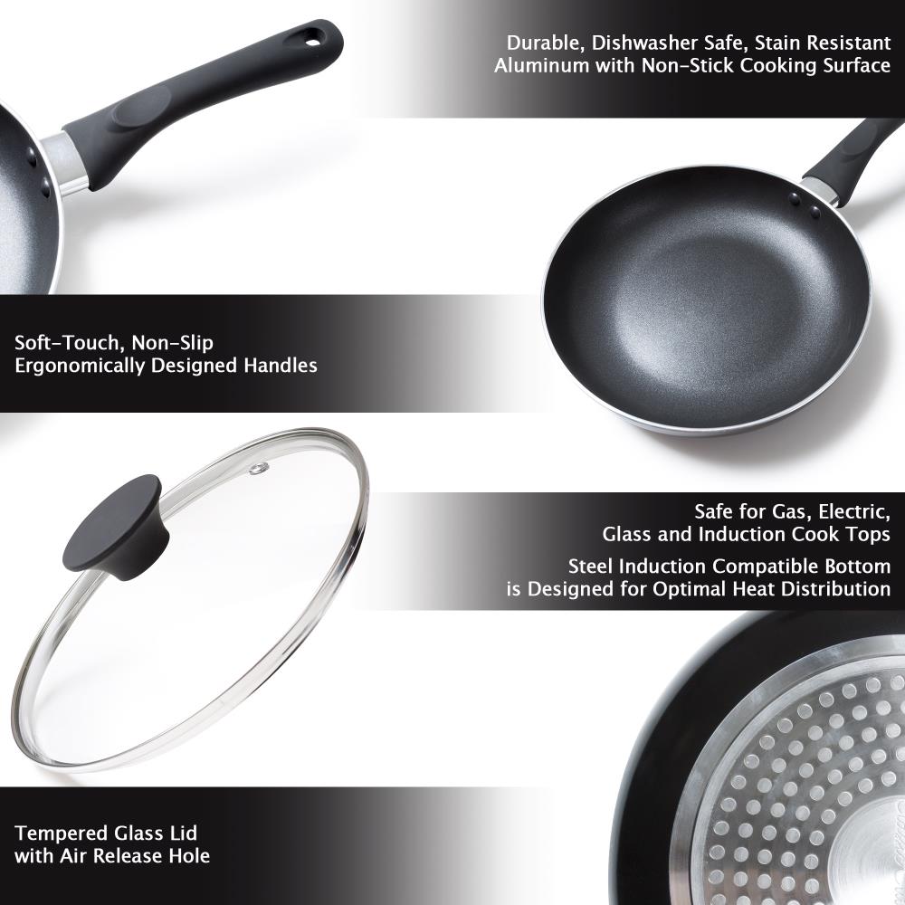 Hastings Home Nonstick, Dishwasher Safe, Oven Safe Cookware Set