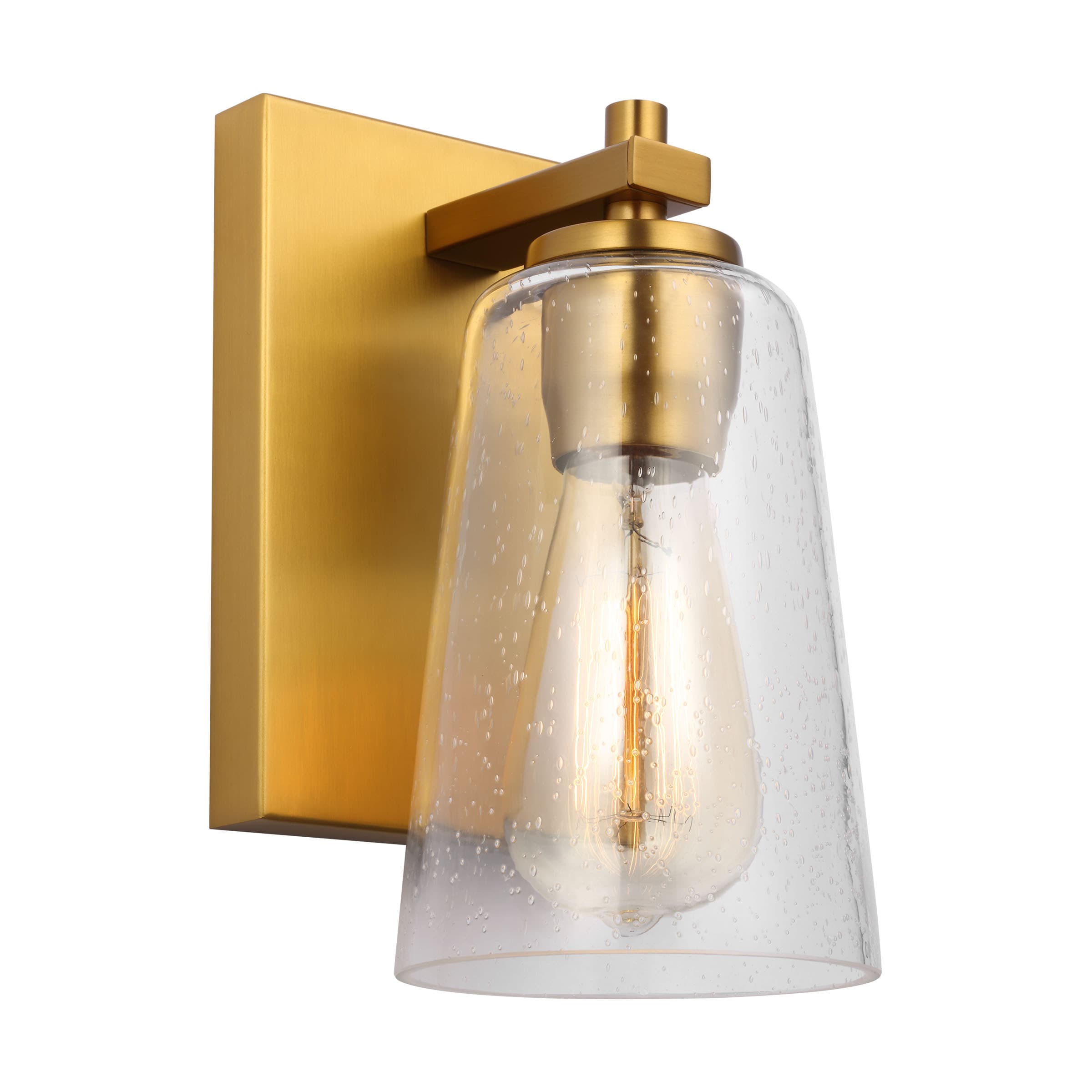 Generation Lighting VS24301BBS Mercer 5-in 1 -Light Satin Brass Traditional Vanity light