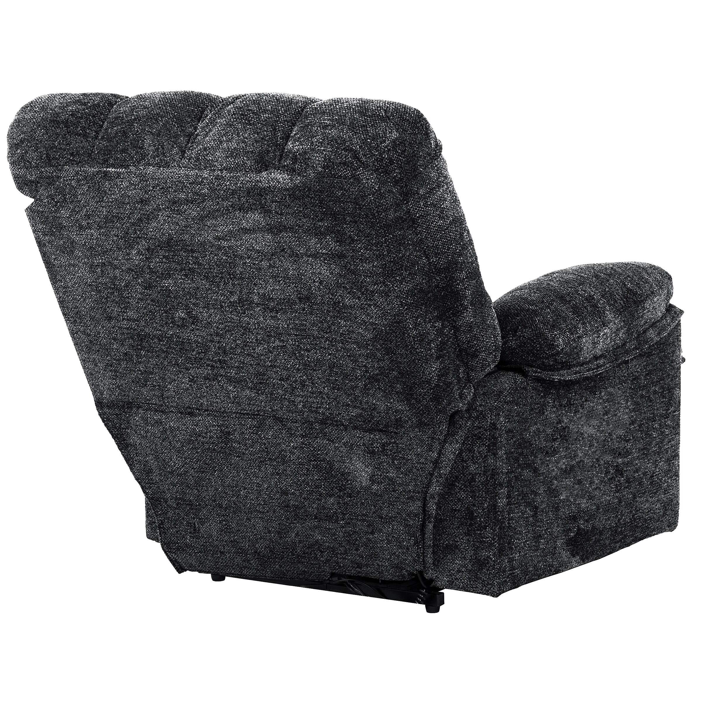 Primo International Charcoal Linen Upholstered Tufted Powered Reclining ...