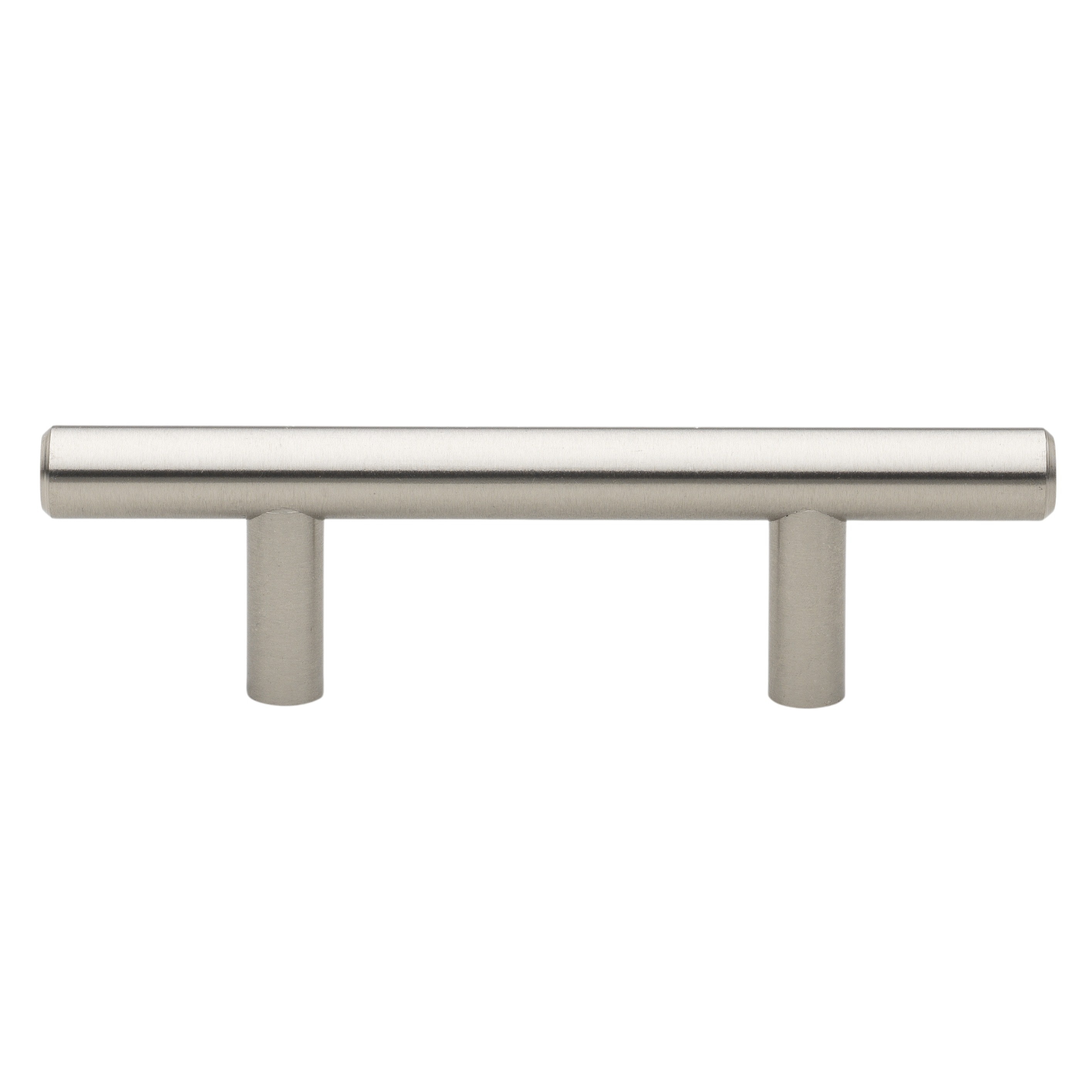 GlideRite Hardware 5007-64-SS-25 2-1/2 Inch Center to Center Modern Solid Steel Cabinet Hardware Handle - 5007-64-SS