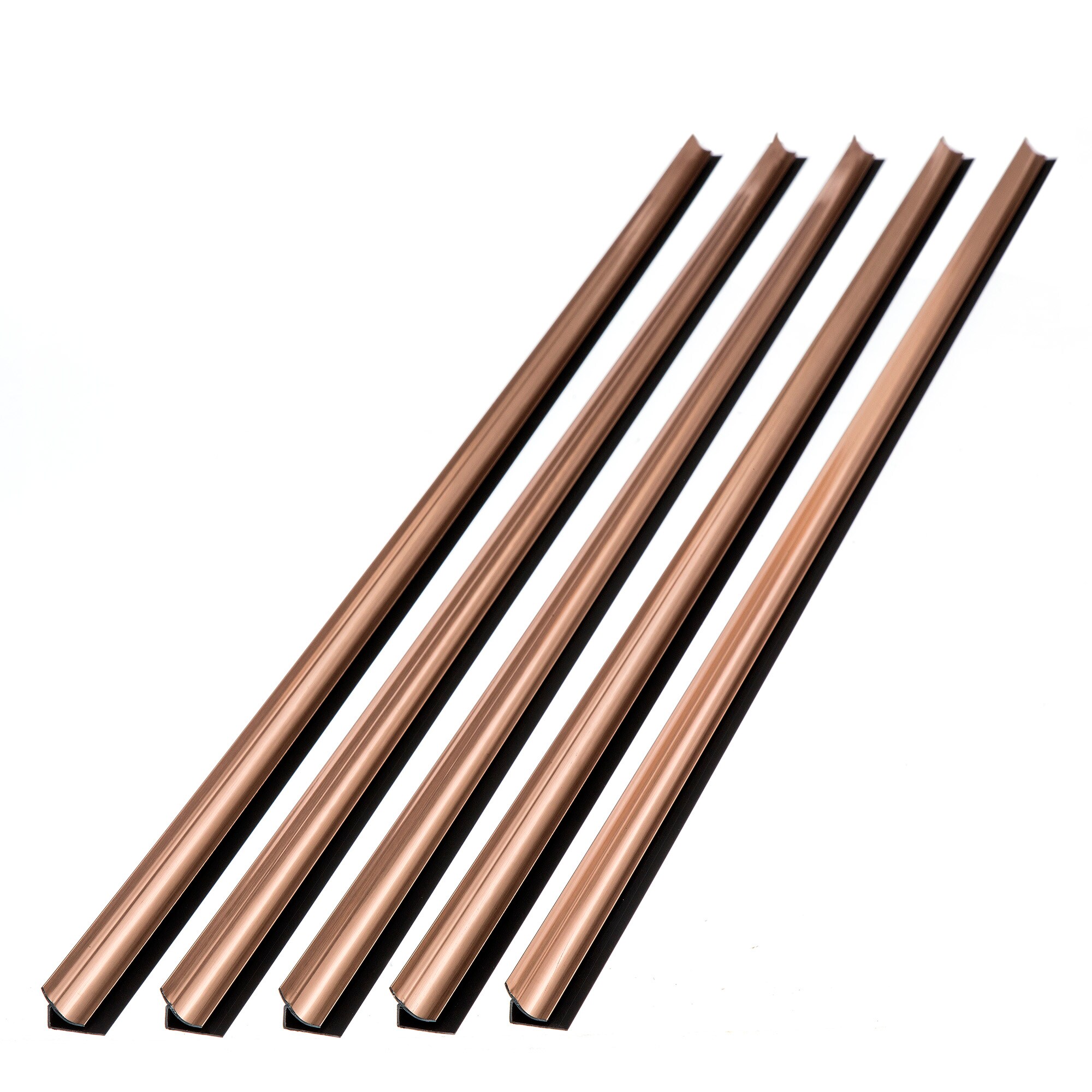 Fasade 13625 Large Profile Inside Corner Trim 0.55-in W x 47-in L Brushed Copper PVC Inside corner Tile Edge Trim