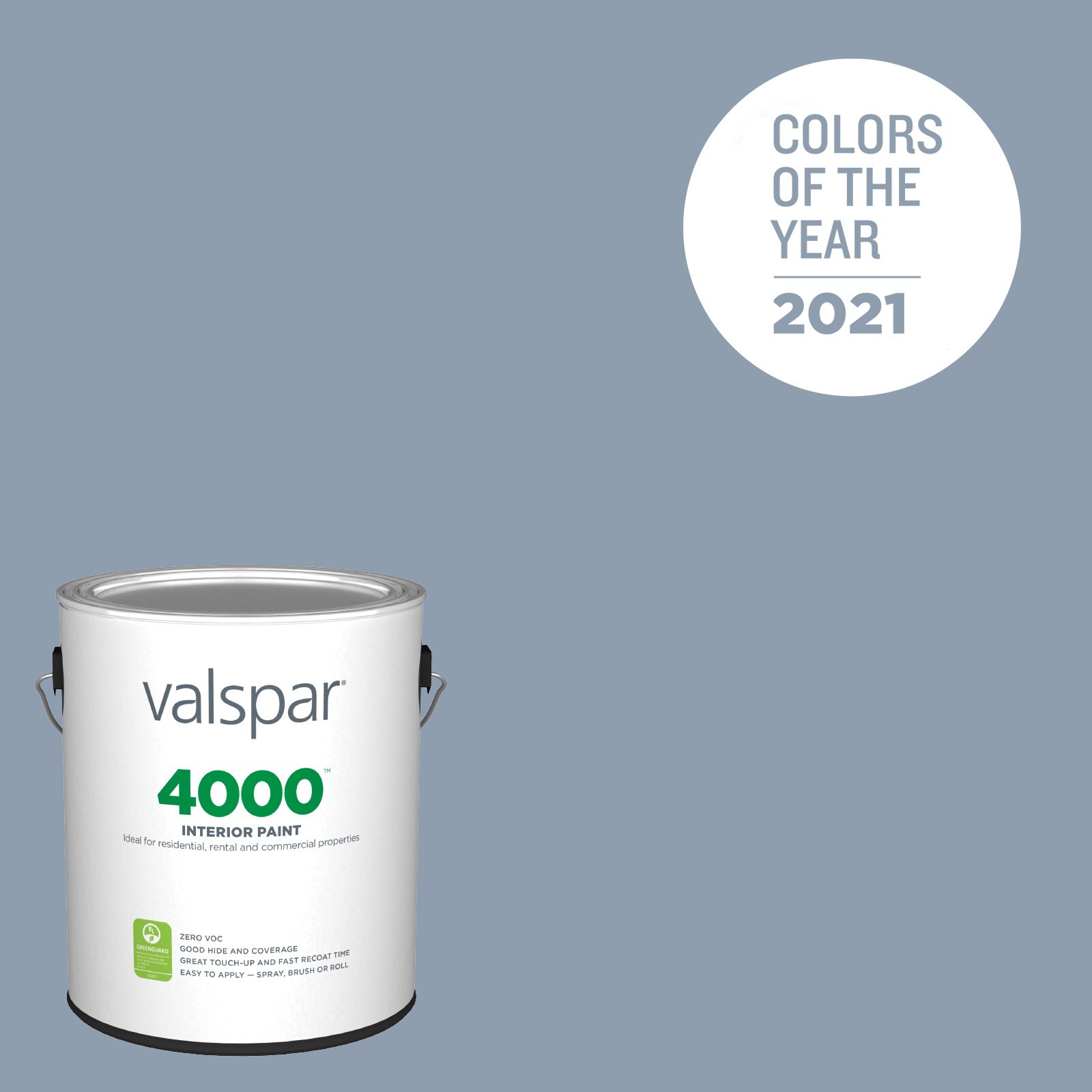 Valspar 4005-3C-407290 4000 Semi-gloss Blissful Blue 4005-3C Latex Interior Paint ( 1-gallon )