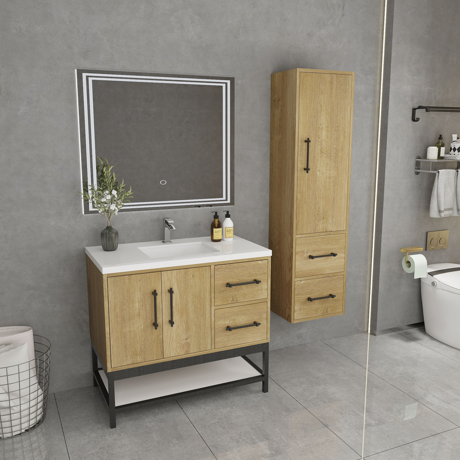 BV Better Vanity VICTORIA36RFM-OAK Bath-Vanity-Combo - View #6