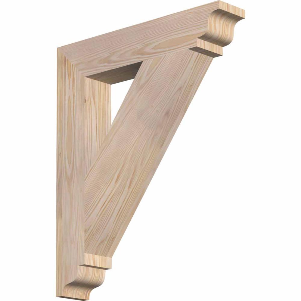Ekena Millwork BKT04X20X24TRA01SDF Traditional traditional smooth 3-1/2-in x 20-in x 24-in Douglas fir Brown Wood Standard bracket