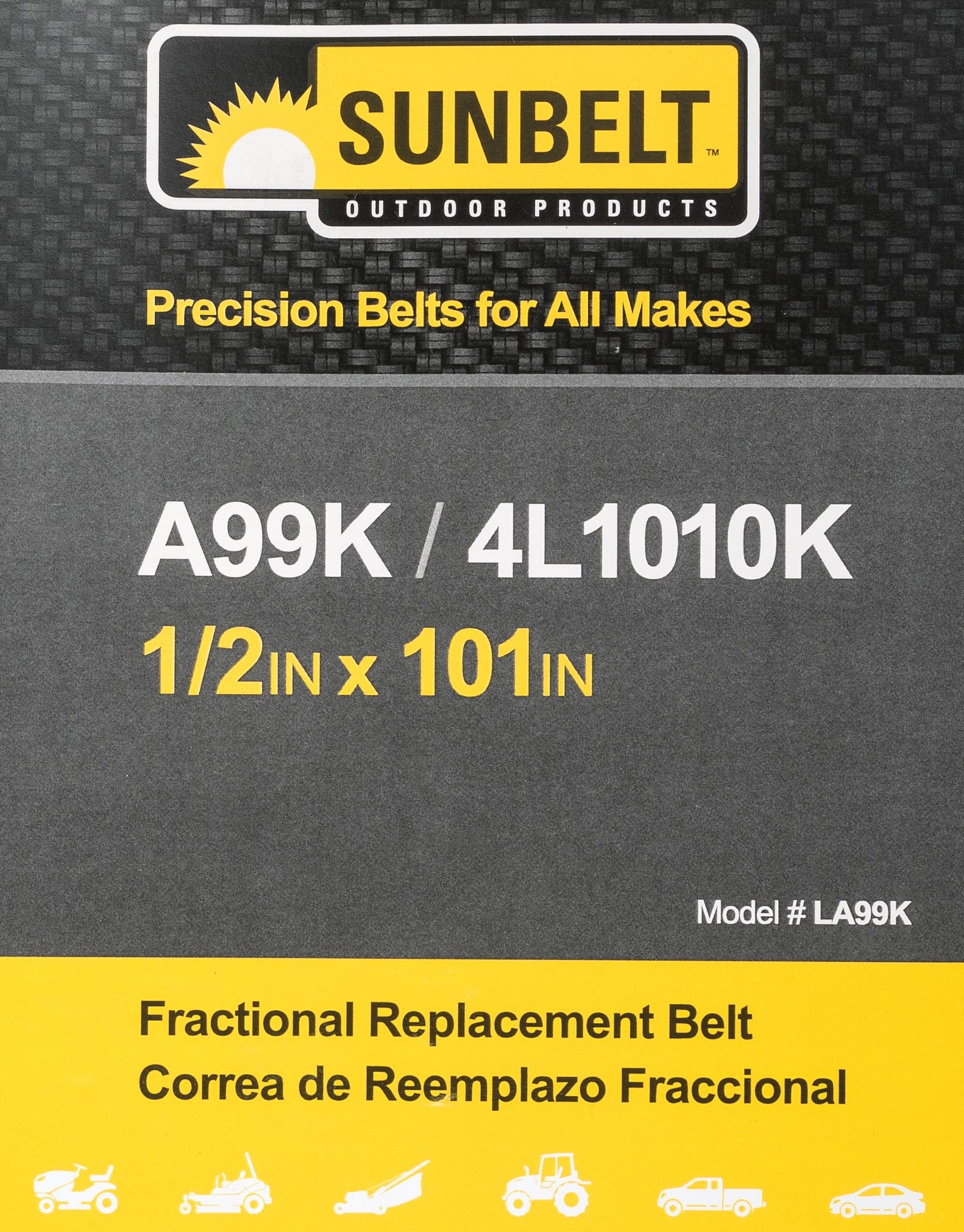 Sunbelt A99K Deck/Drive Belt For Multiple In The Lawn Mower Belts ...