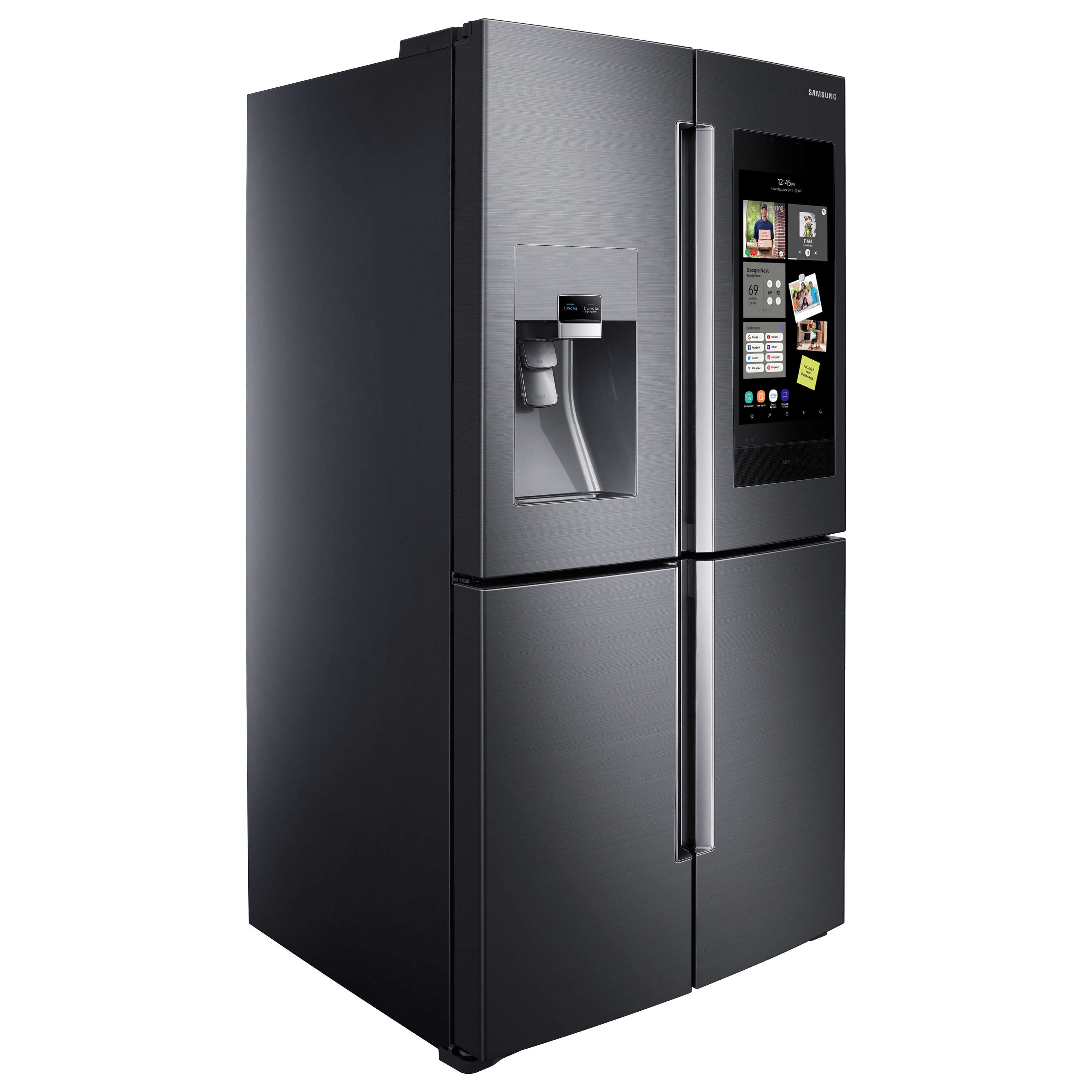 Холодильник samsung. Холодильник Samsung rfg23uebp черный. Smart Fridge. Холодильник на черном фоне. Мудрый холодильник.