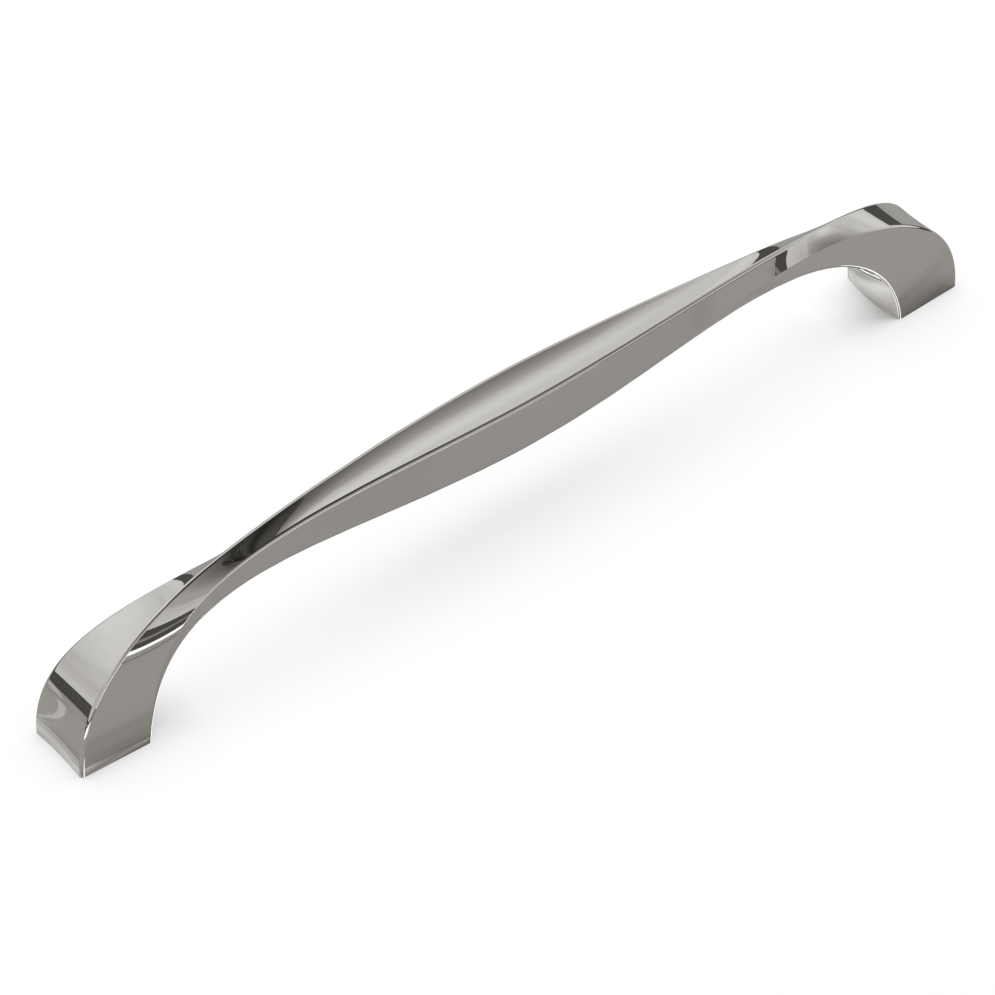 Polished Nickel Modern Bar Cabinet Handles with Mounting Hardware