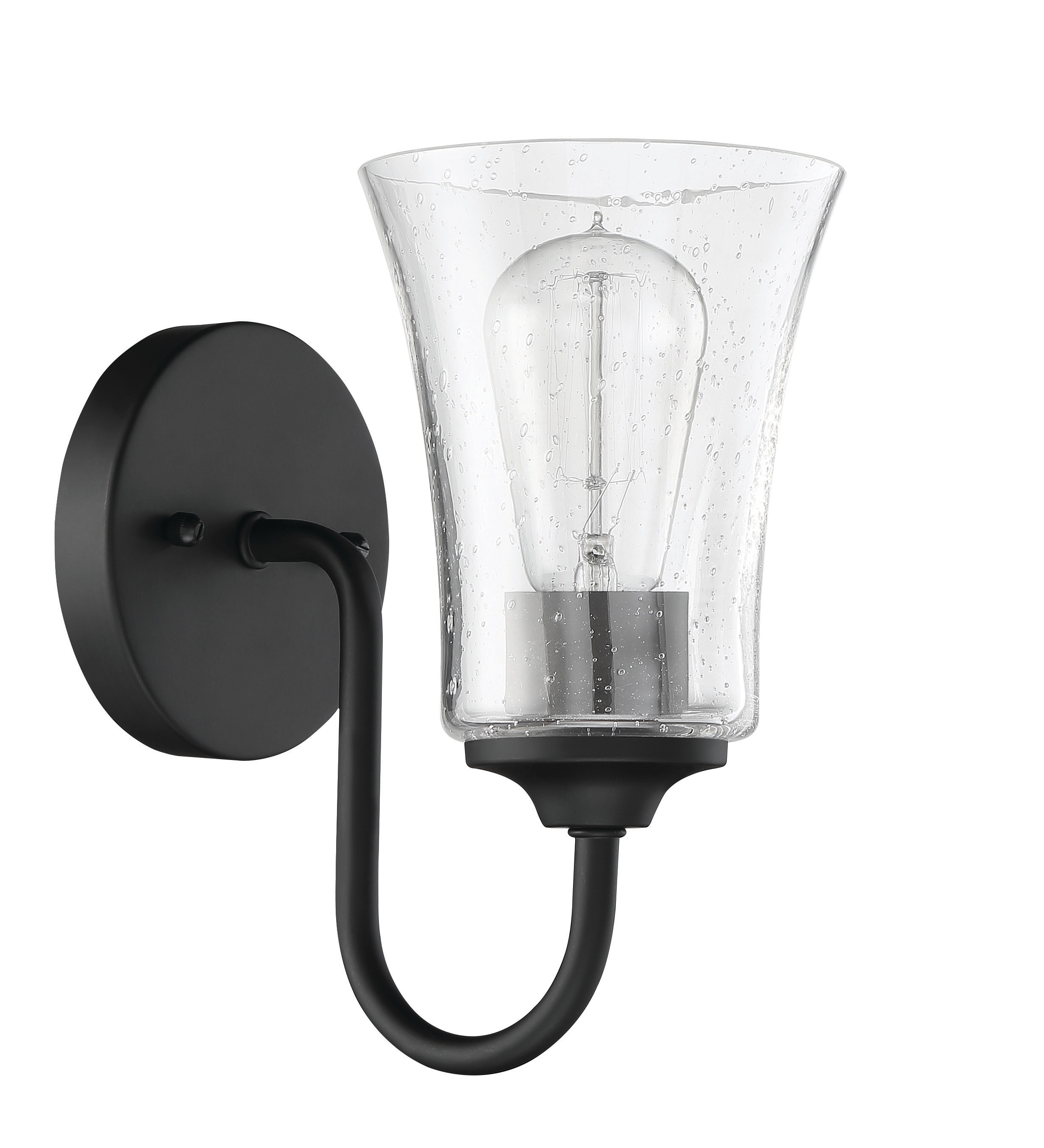 Craftmade 50401-FB Gwyneth 5.13-in 1 -Light Black Traditional Vanity light
