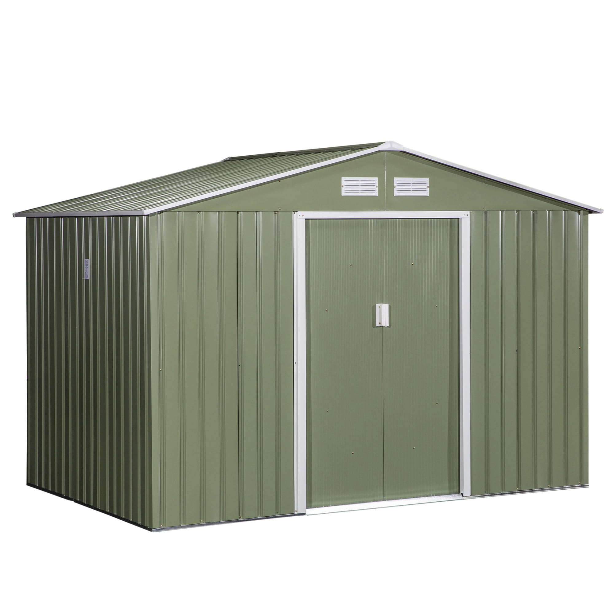 Flynama J-V-859S00001 9.1-ft x 6.4-ft Outdoor Storage Shed Galvanized steel Storage Shed