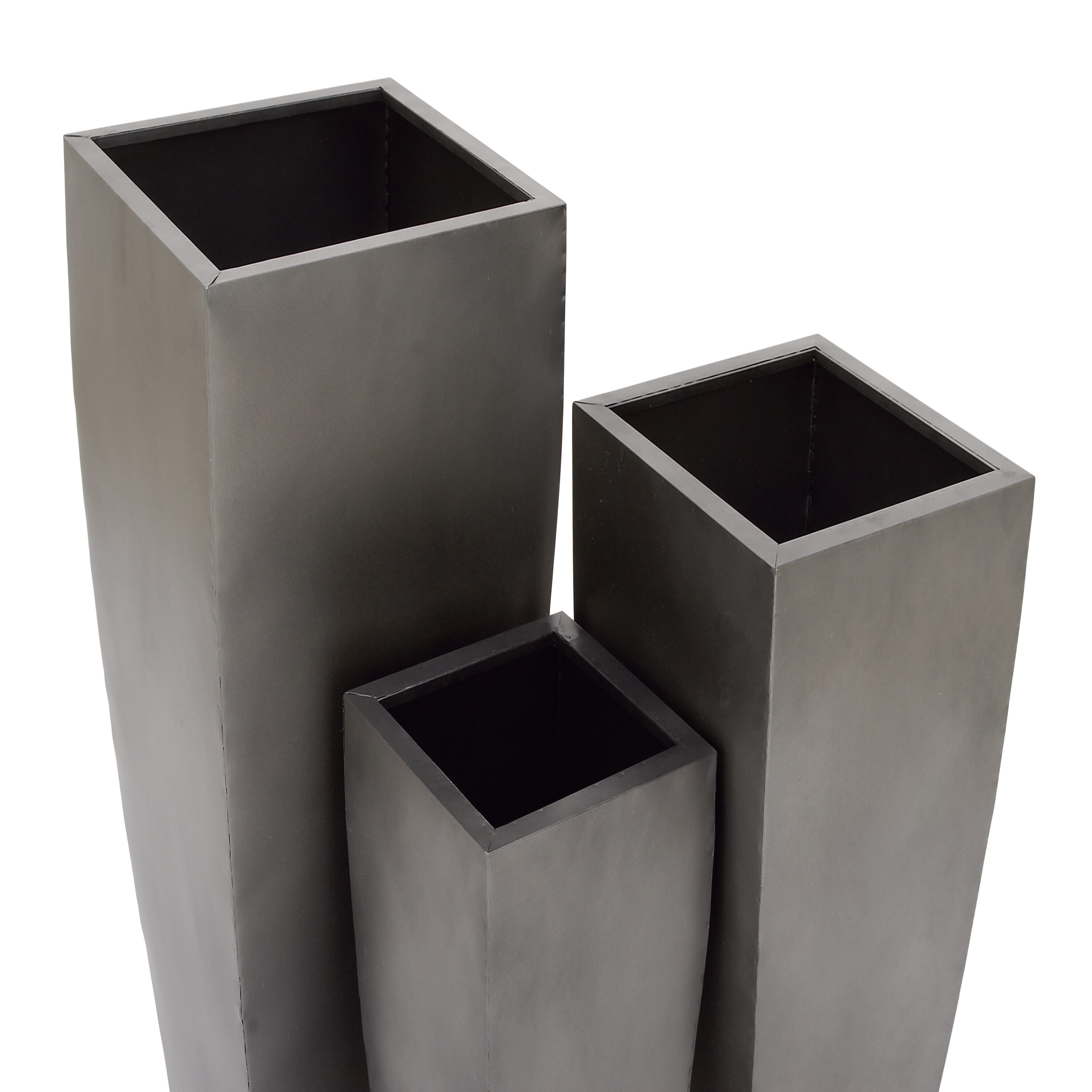 Grayson Lane 3-Pack Square 15-in W Extra Large Gray Metal Contemporary/Modern Indoor/Outdoor Planter 53358 at Lowes.com Grayson Lane 3-Pack Square 15-in W Extra Large Gray Metal Contemporary/Modern Indoor/Outdoor Planter 53358 at Lowes.com
