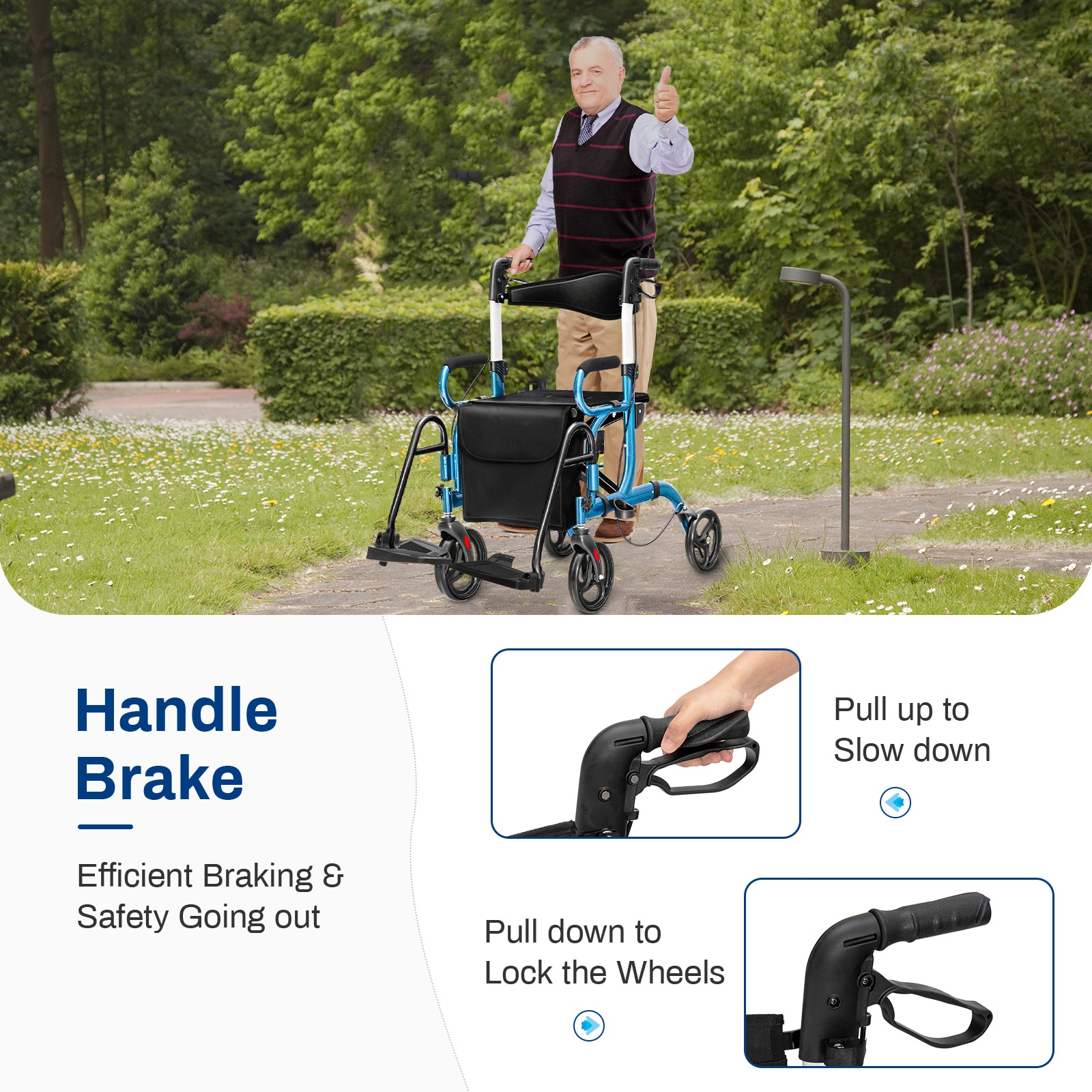 Slickblue D-CO-YN01001HJ Walkers-Wheelchairs-Rollators - View #6