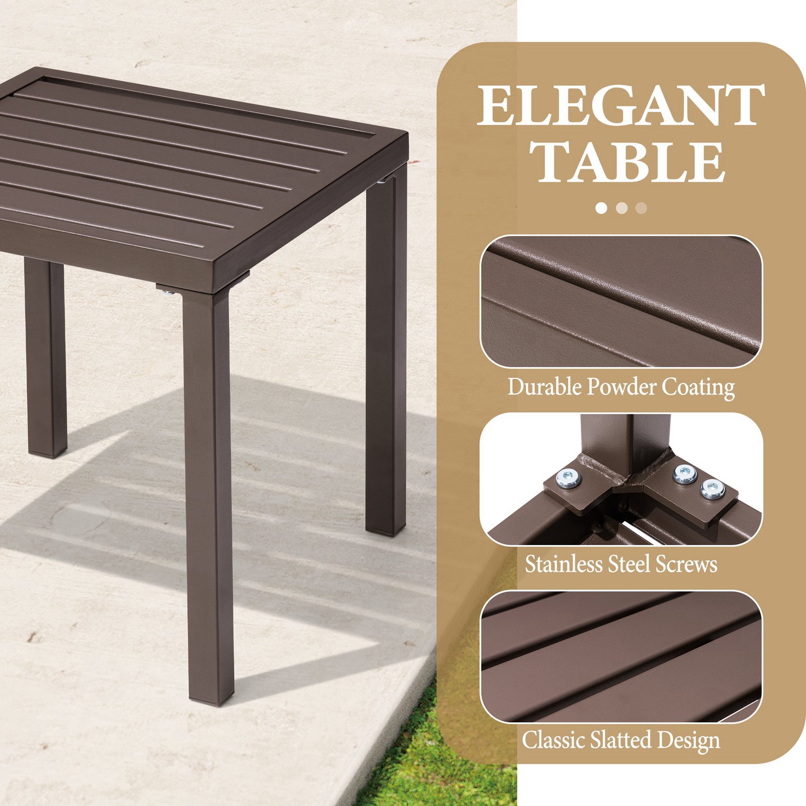 Crestlive Products CL-TB060BRN-2 Patio-Tables - View #4