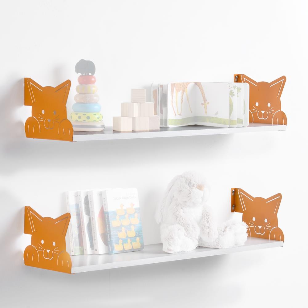 Delta Cycle & Home KS2080OC-2 32-in L x 8-in D x 5.5-in H Orange Wood Bracket Shelf (2 Shelves)