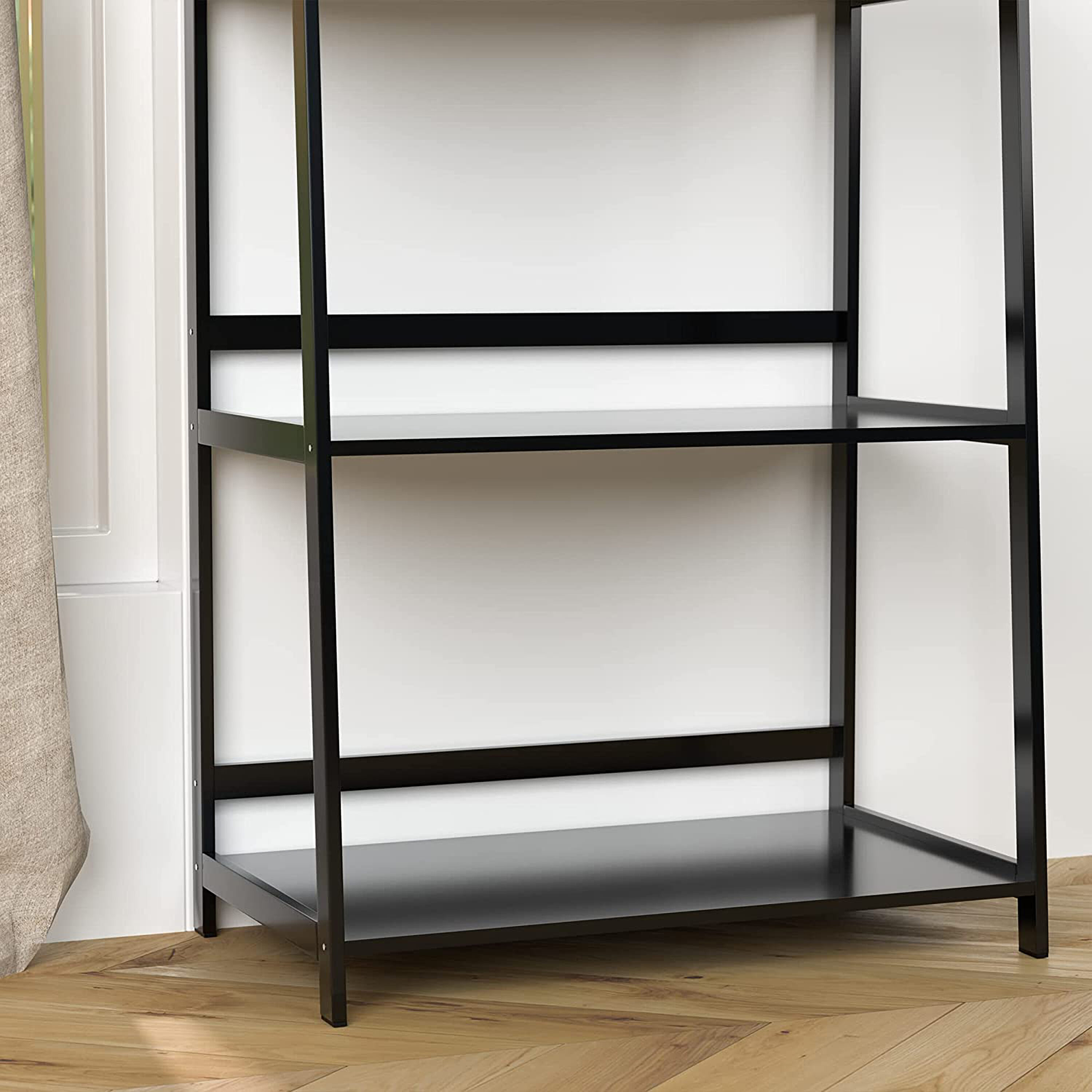 Wrightmaster Bookshelf, Ladder Shelf with Drawers, 5 Tier Tall Bookcase,  Modern Open Book Case for Bedroom, Living Room, Office, Natural in the  Freestanding Shelving Units department at