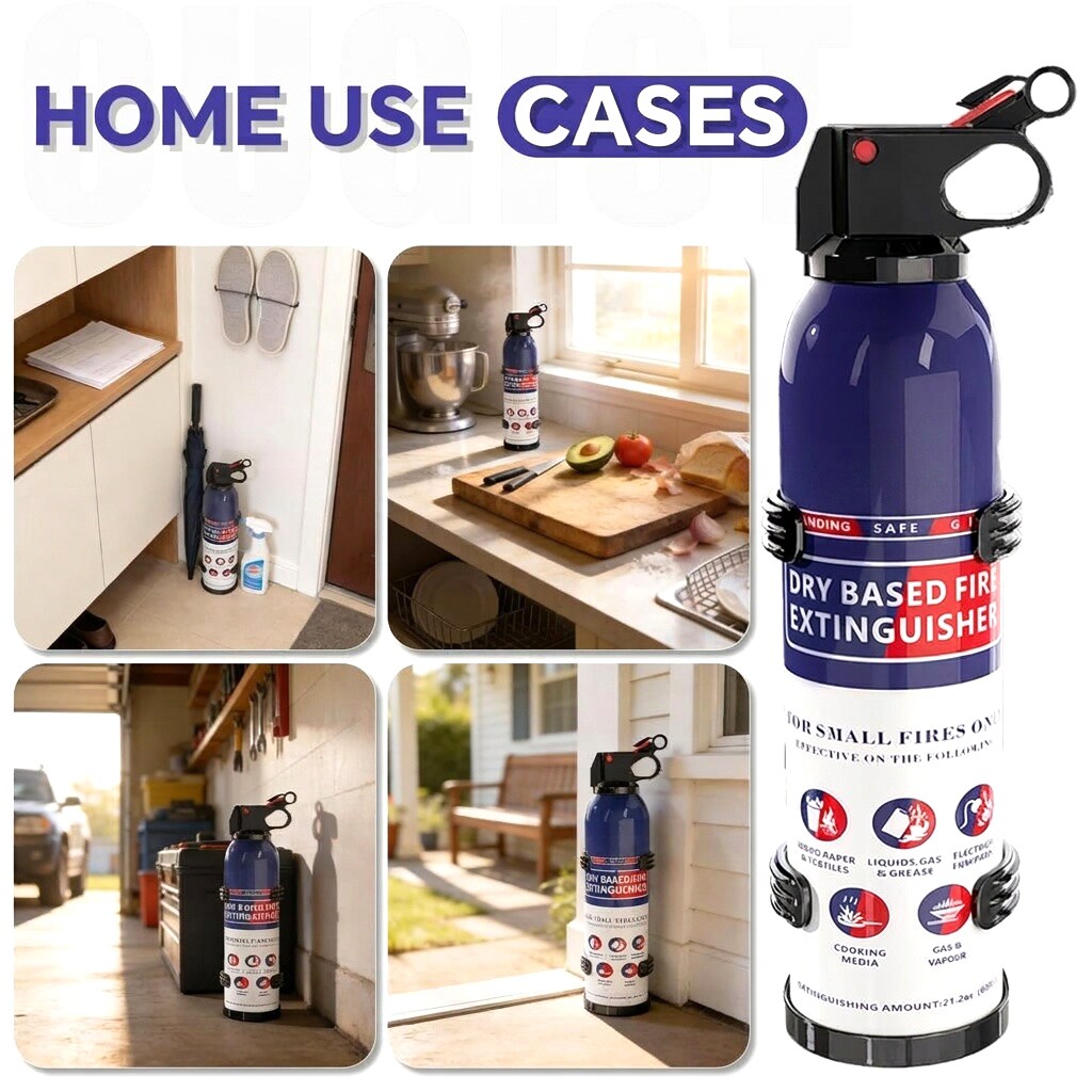 Adrinfly 2 Pack 1.32lb ABC Dry Chemical Fire Extinguisher Portable for ...