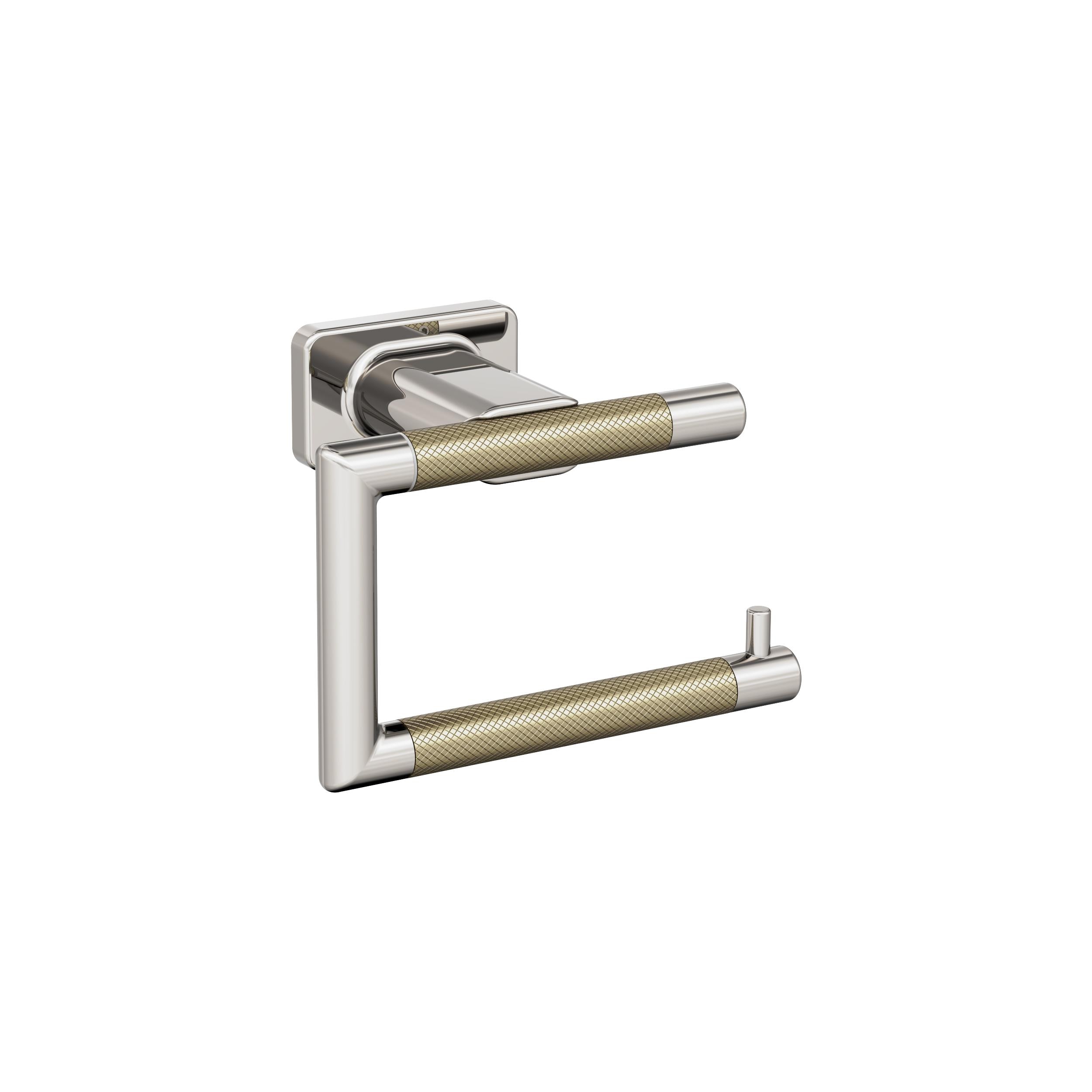 Amerock Esquire Polished Nickel/Golden Champagne Wall Mount Single Post  Toilet Paper Holder in the Toilet Paper Holders department at