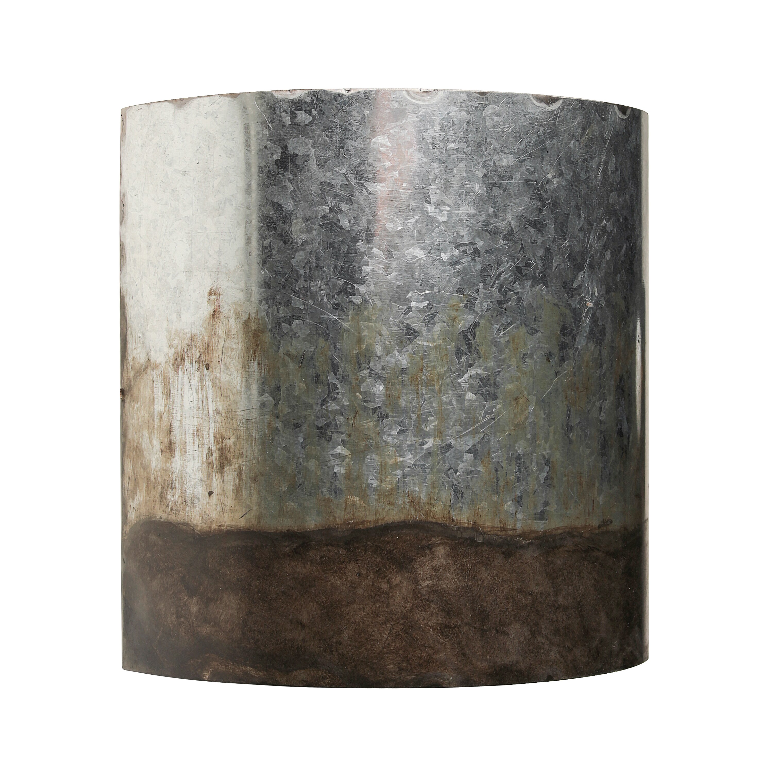 Ombre Galvanized 10" Dimmable Steel Sconce