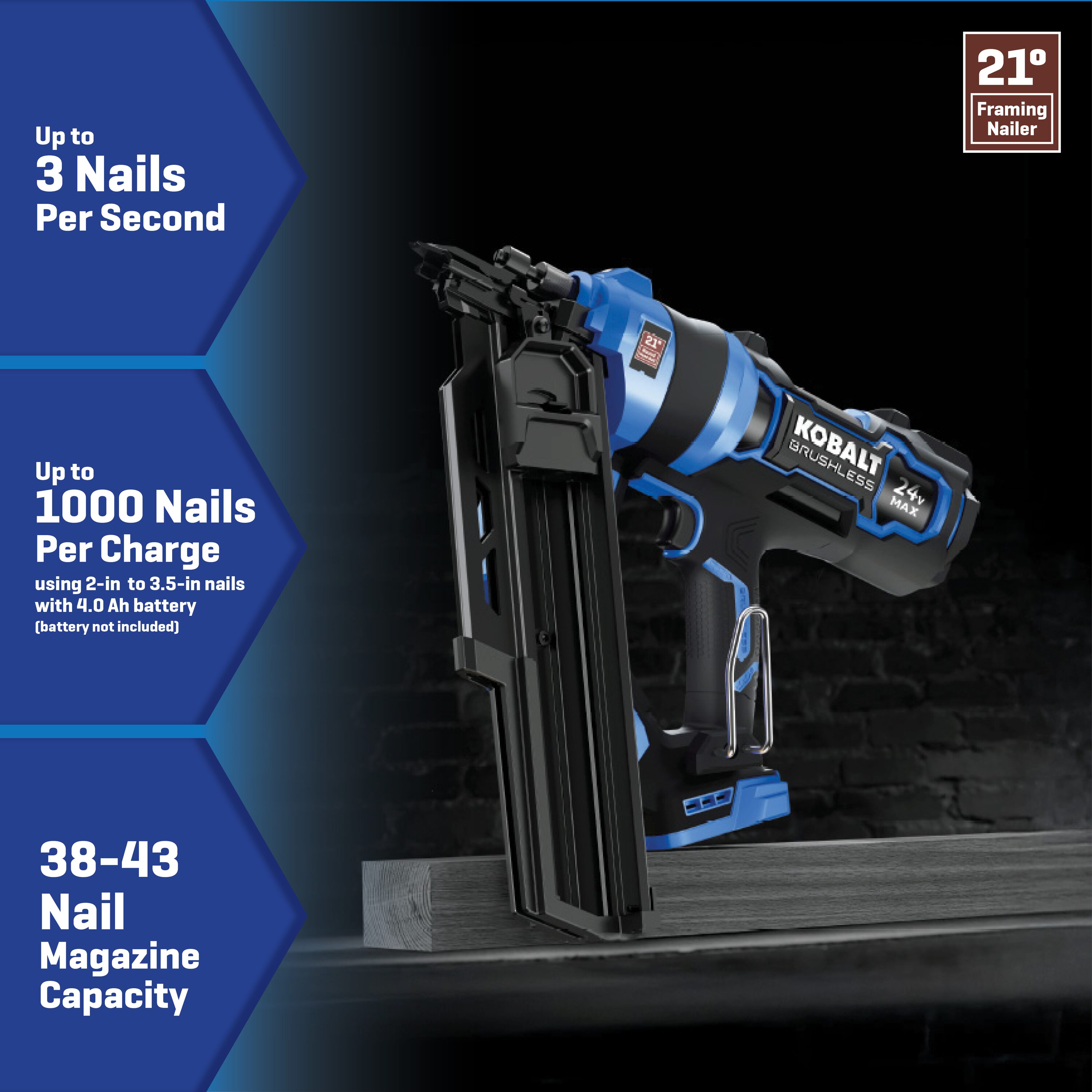 Kobalt KXNA 324B-03 Cordless-Nailer - View #2