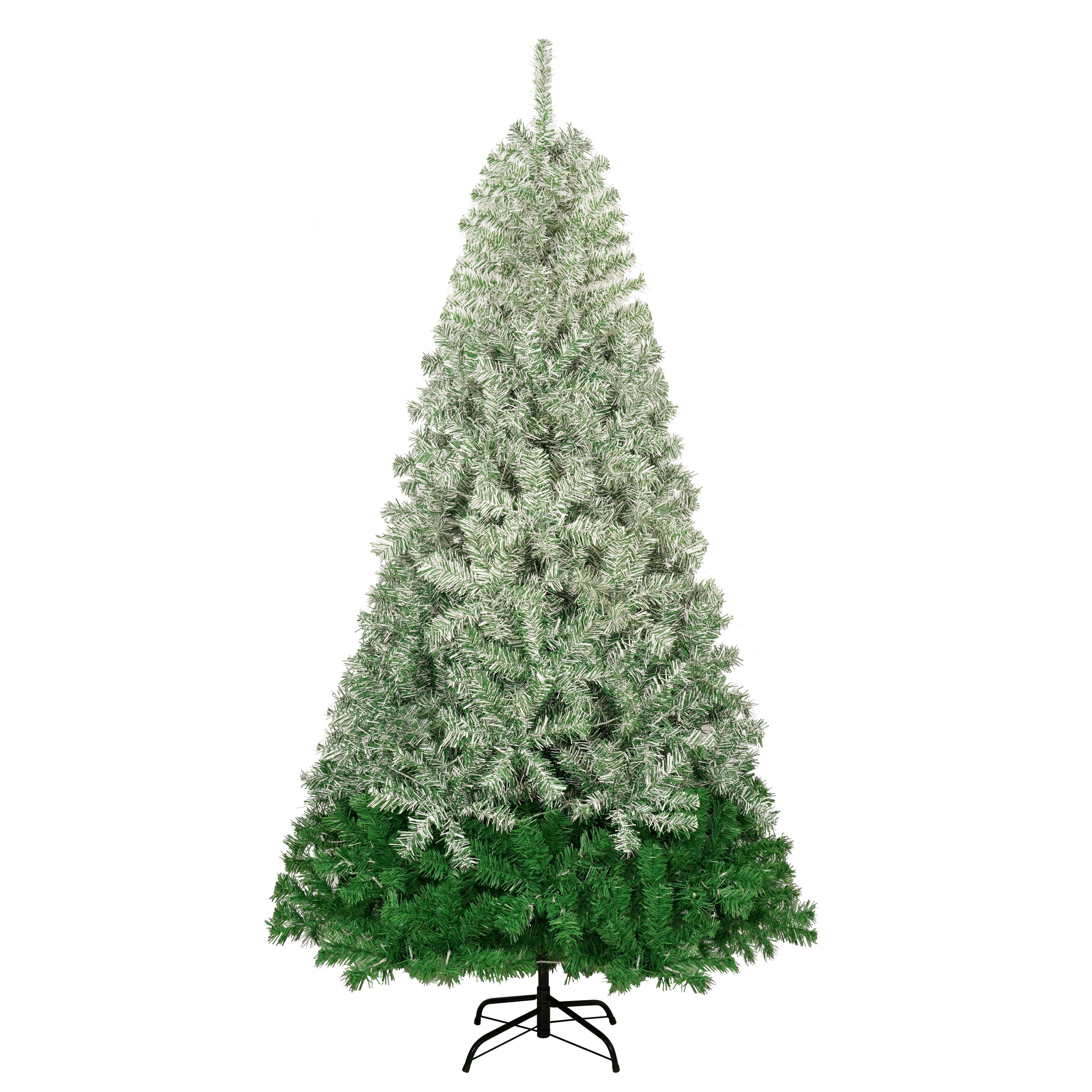 WELLFOR 7.6-ft Pre-lit Artificial Christmas Tree with LED Lights in the ...