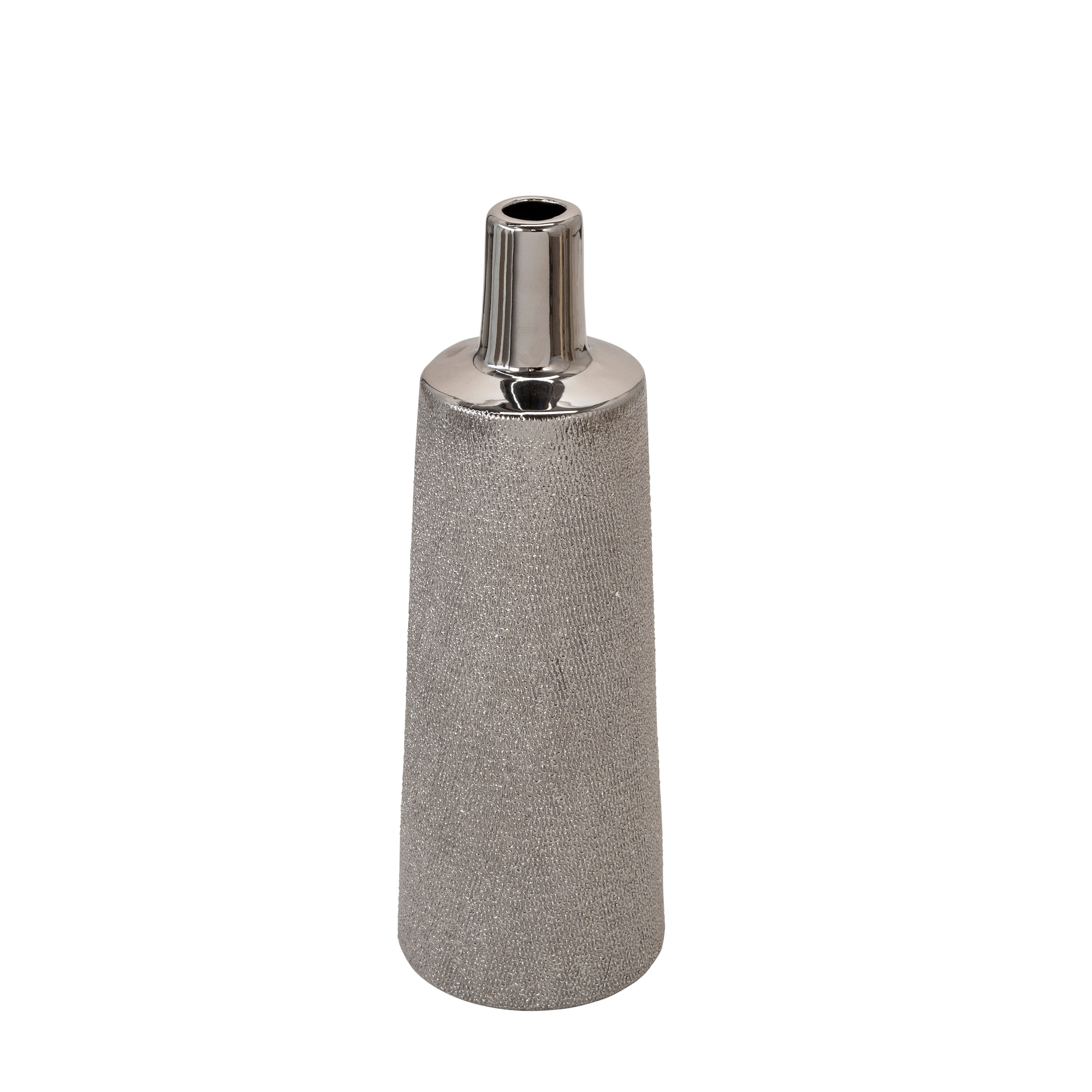 Sagebrook Home 13826-04 Silver Ceramic Modern Sculpture