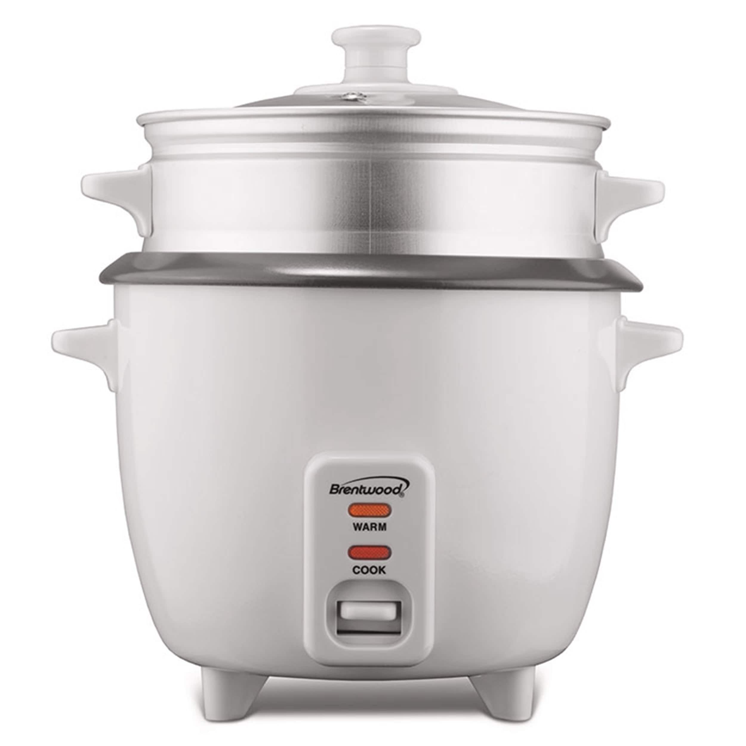 Brentwood 96283294M  5 Cup Rice Cooker Non-Stick with Steamer in White