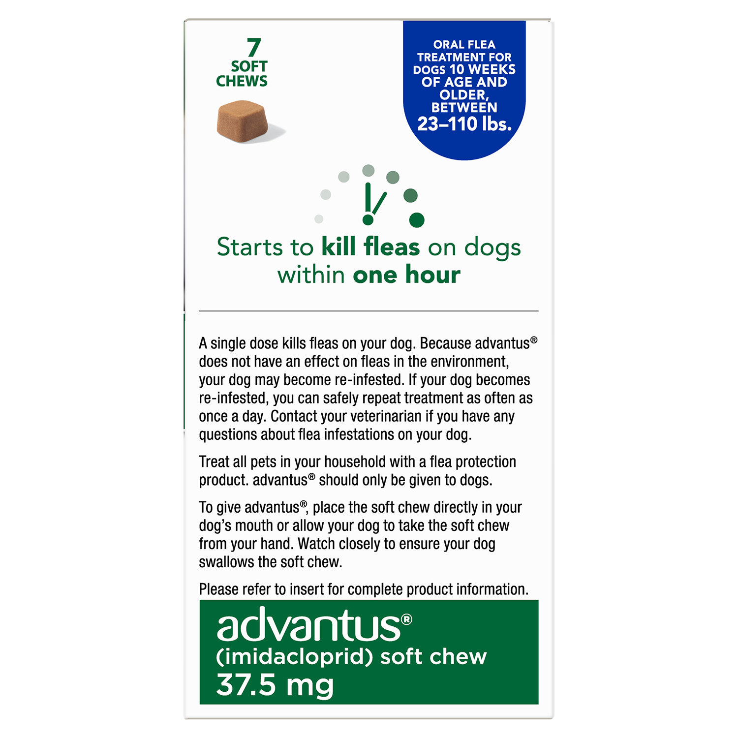 Elanco Advantus Oral Tablet Flea and Tick Treatment (Pet Size: Large ...