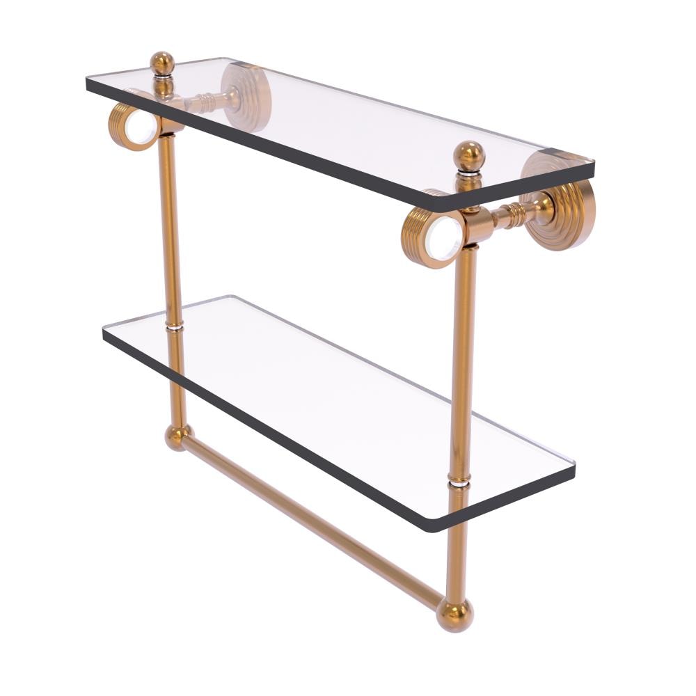Allied Brass PG-2TBG-16-BBR Pacific Grove Brushed Bronze 2 -Tier Wall mount Bathroom Shelf ( 16-in x 13-in x 5-in )