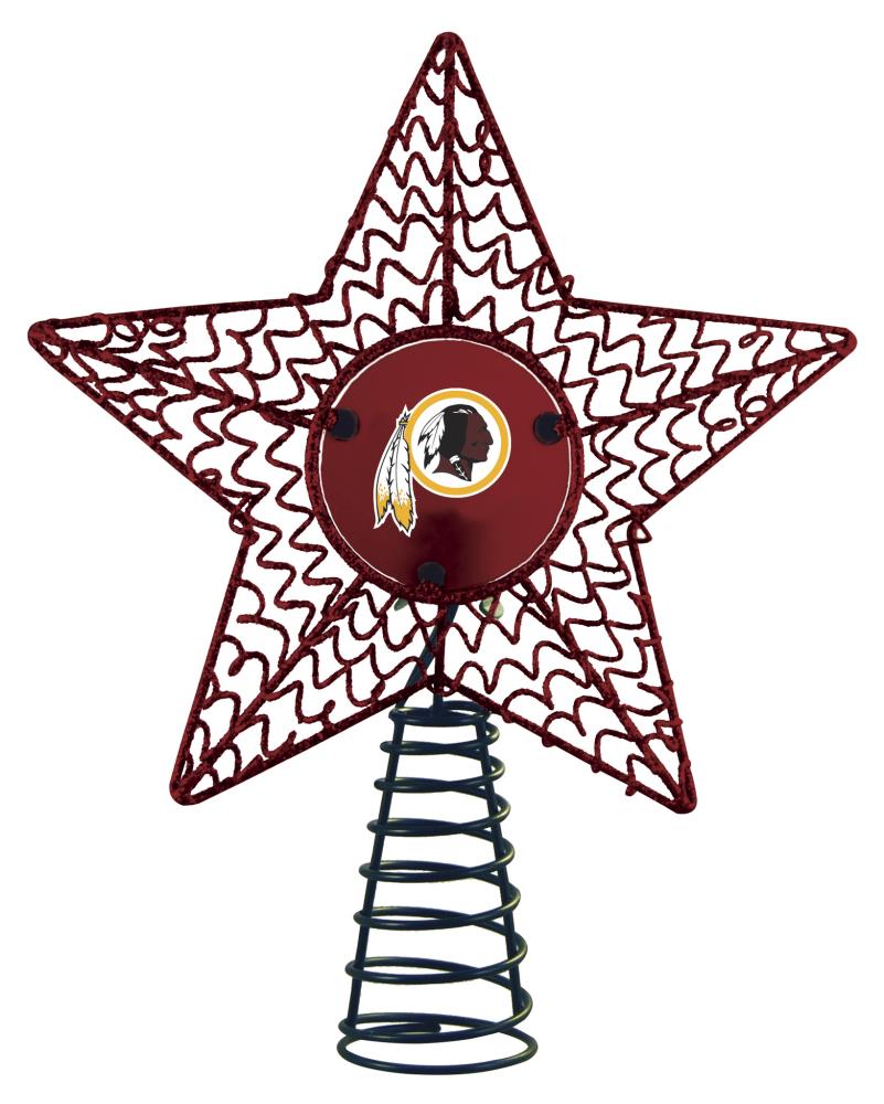 The Memory Company NFL-JAX-2652 Washington Commanders 13-in Star Team White Christmas Tree Topper