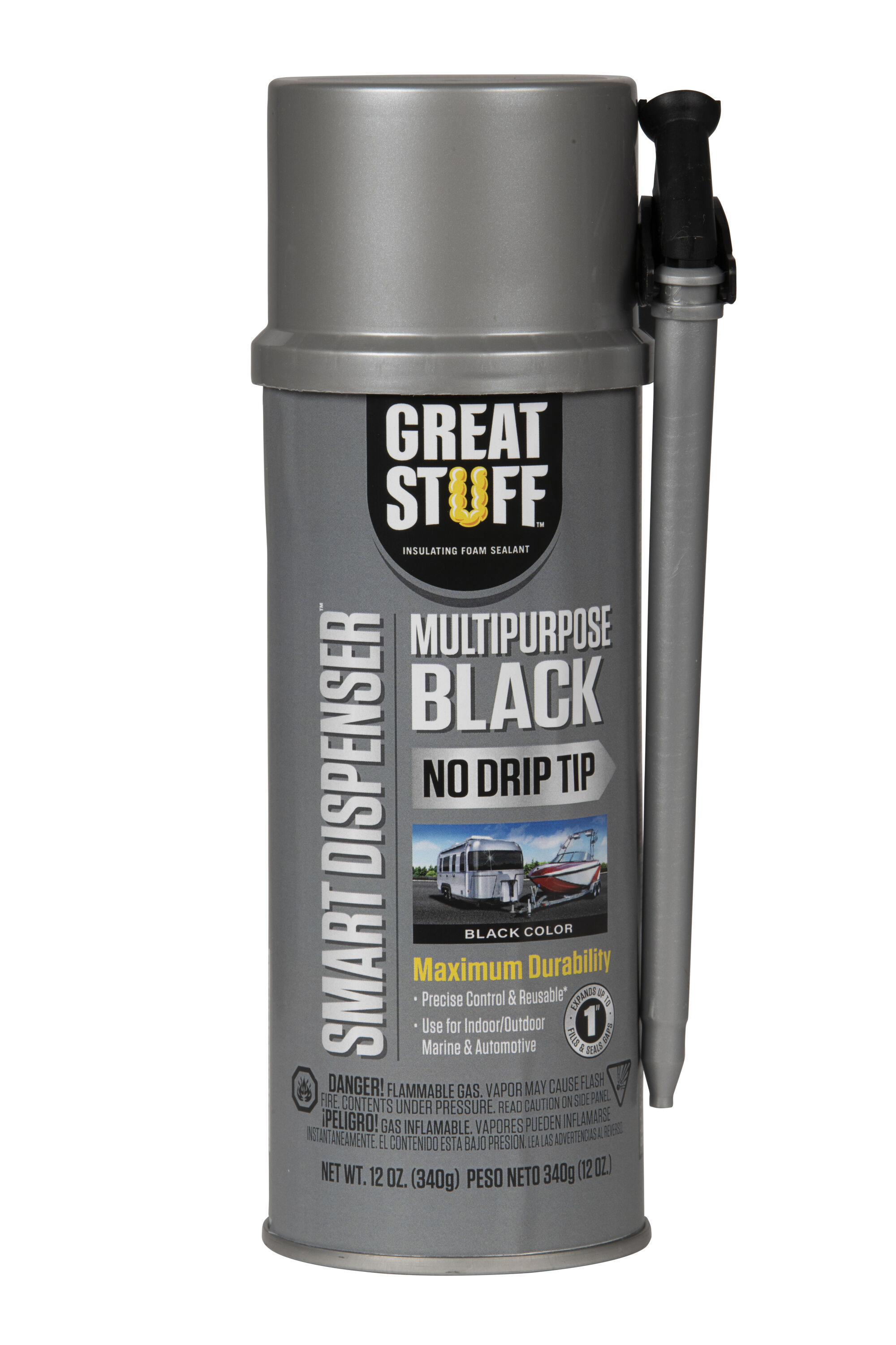 GREAT STUFF Multipurpose Black 12-oz Smart Dispenser Indoor