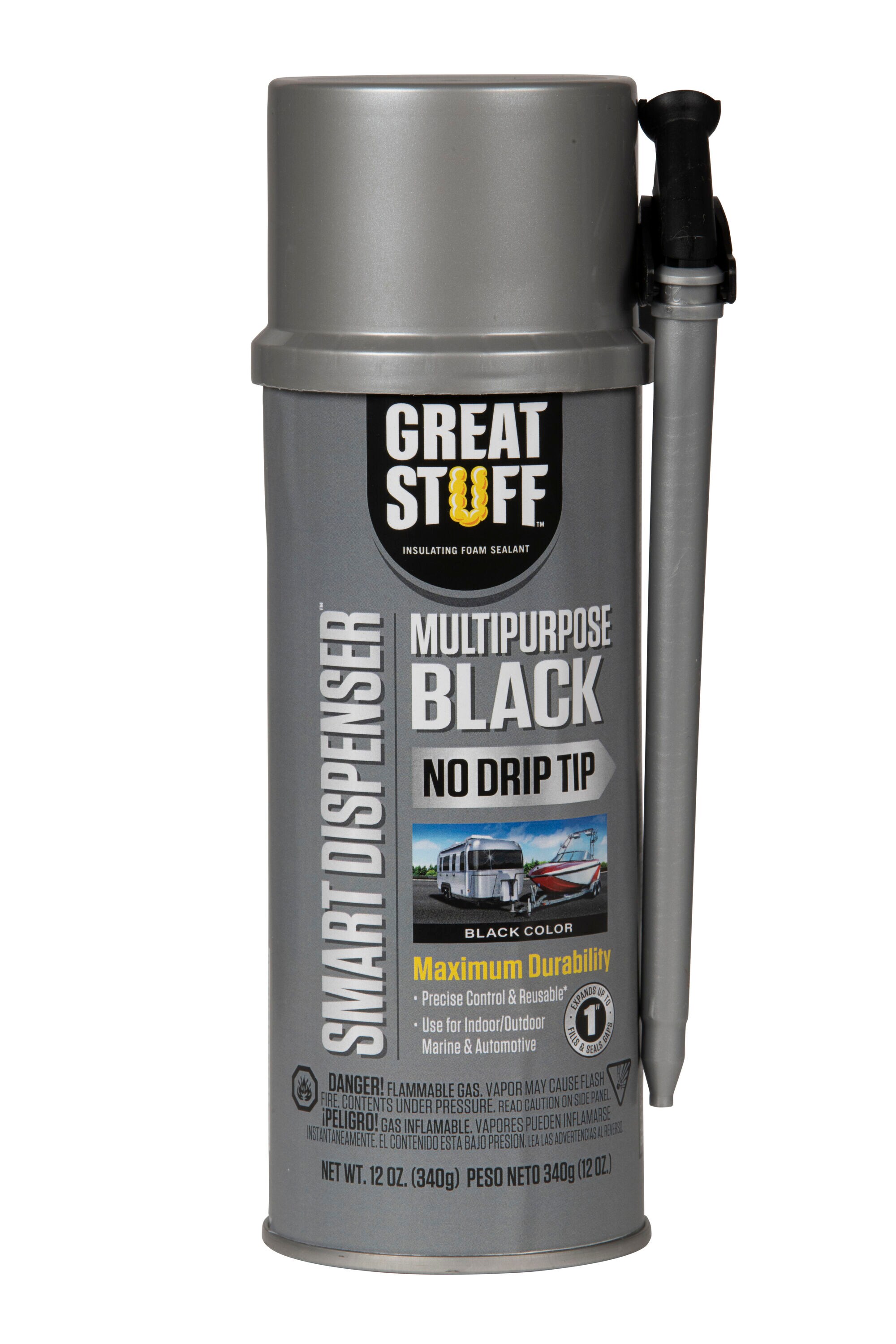 GREAT STUFF Multipurpose Black 12-oz Smart Dispenser Indoor/Outdoor Spray Foam Insulation