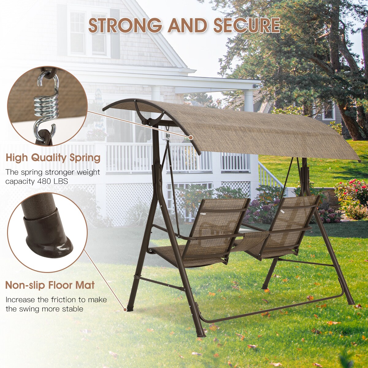 2 seat big and outlet tall zero gravity swing