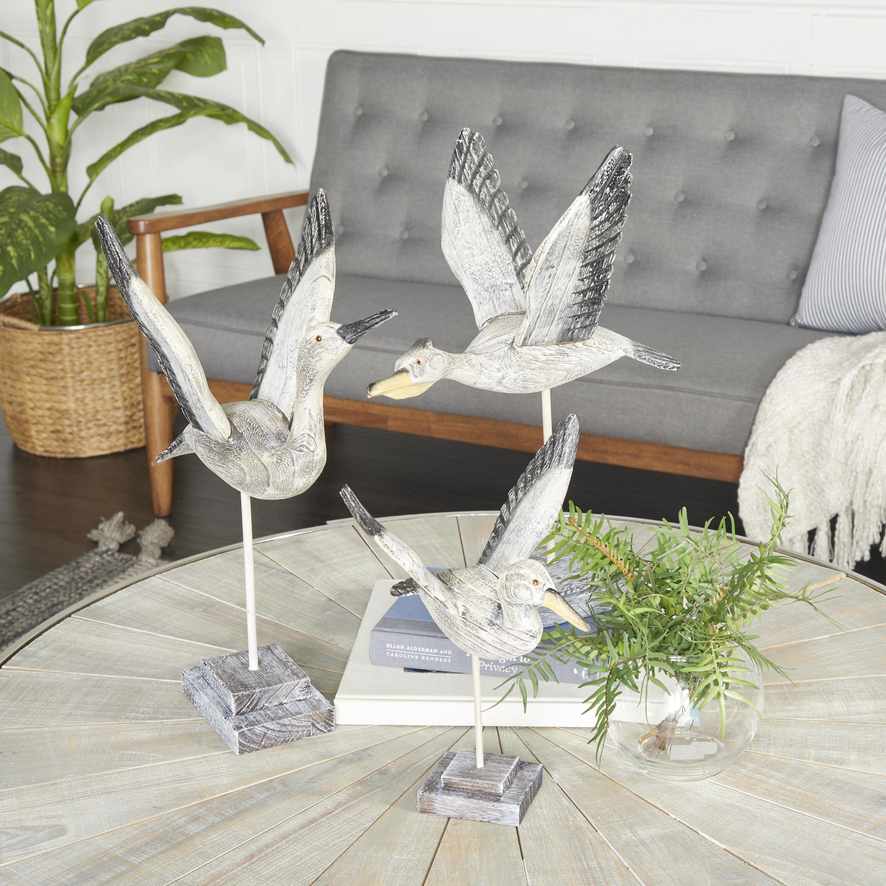 Grayson Lane 70697 3 -Pack Gray Wood Coastal Sculpture