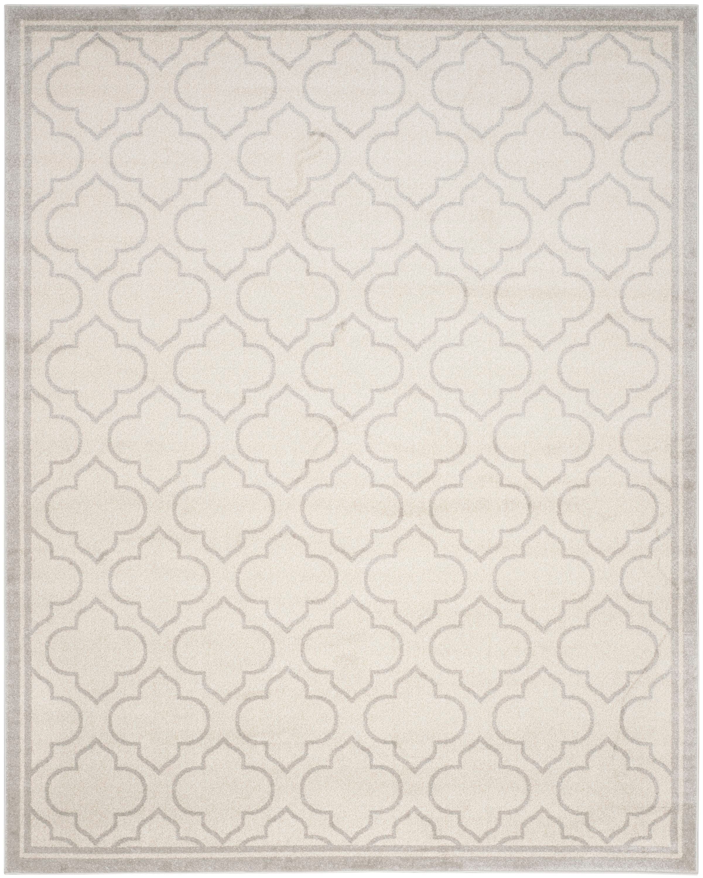 Safavieh AMT412E-8 Amherst Moroccan 8 x 10 (ft) Loomed Synthetic Ivory/Light Gray Rectangular Indoor Trellis Farmhouse/Cottage Area rug
