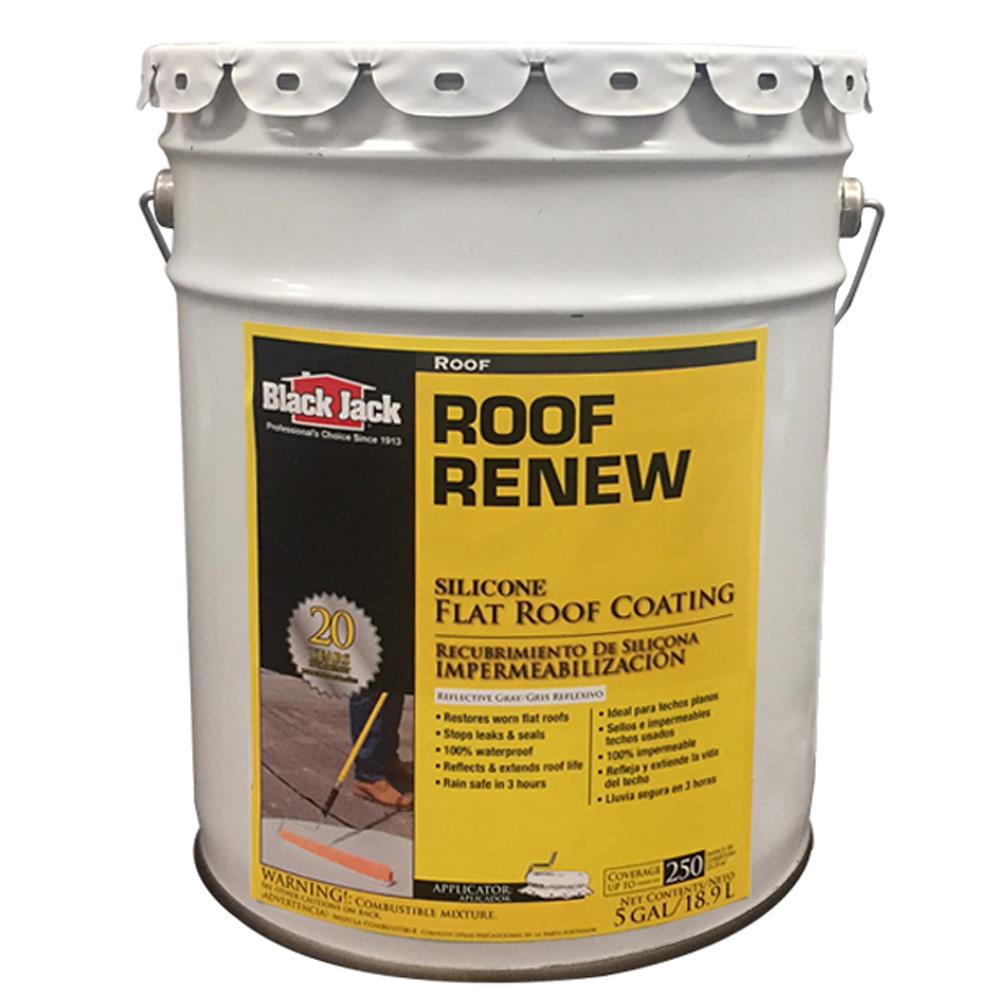 BLACK JACK Roof Renew Silicone Reflective Roof Coating (20-year Limited ...