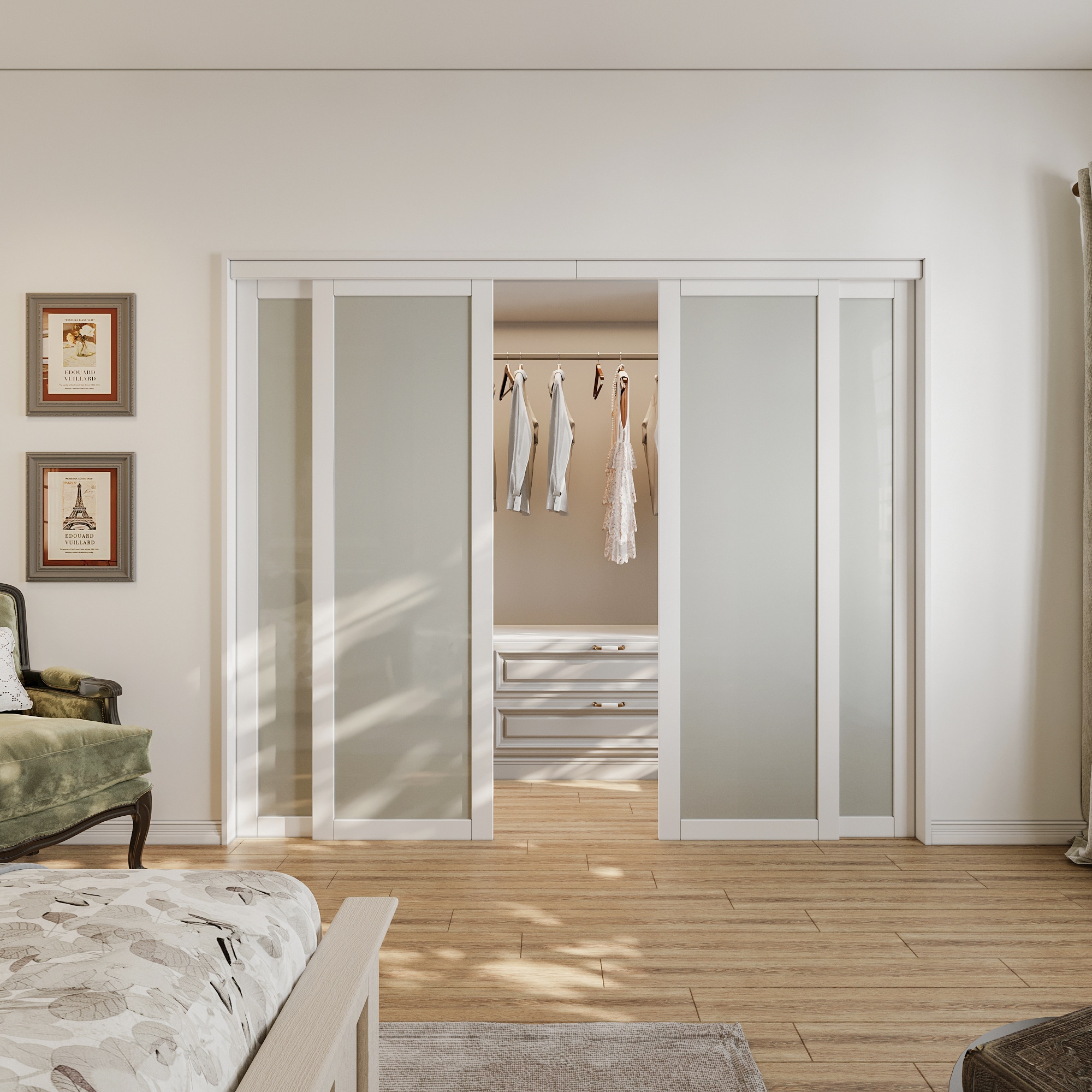 JUJUBON IN-CD-SLG-SD-1L-96 Bifold-Sliding-Closet-Doors - View #3