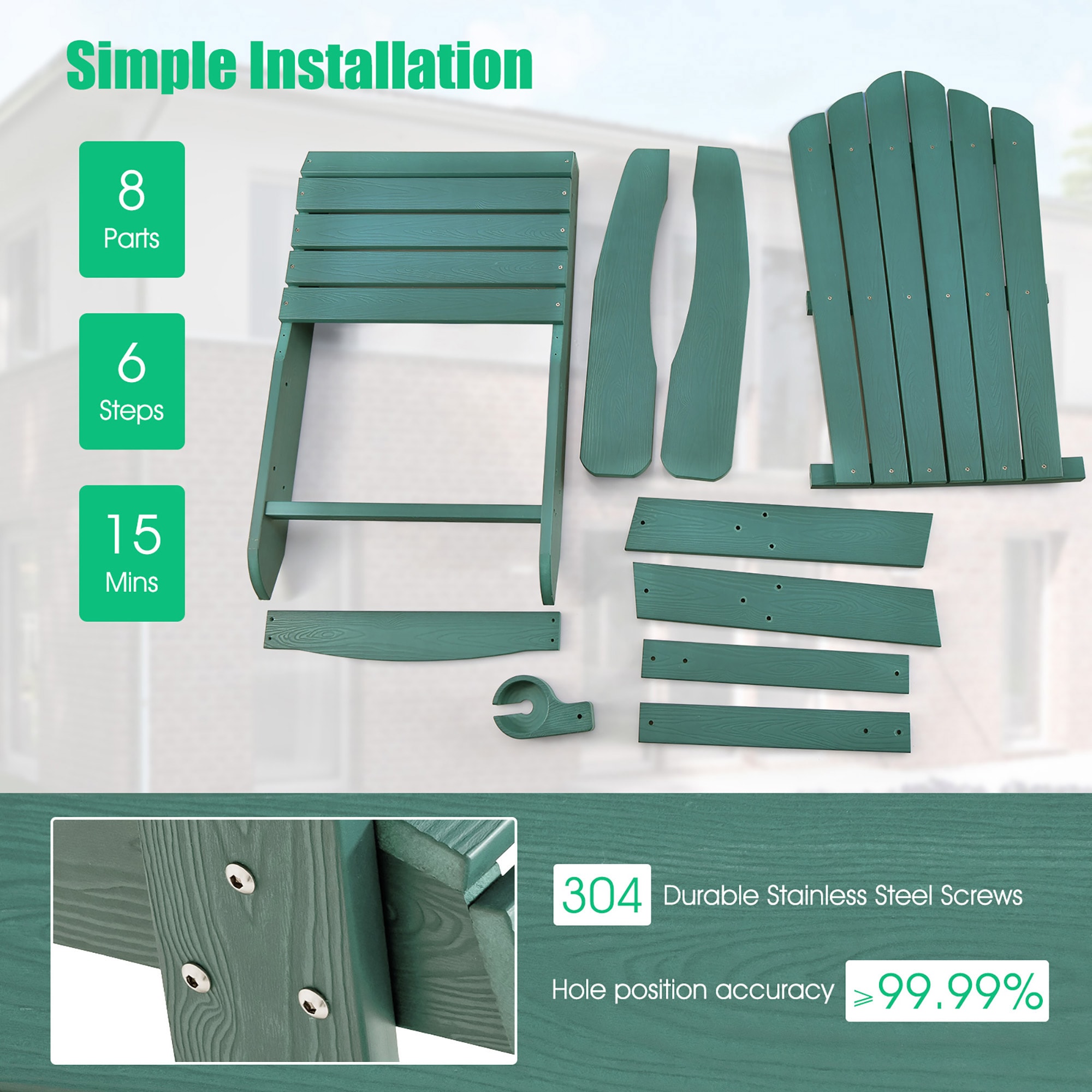 Costway NP10983GN Patio-Chairs - View #3