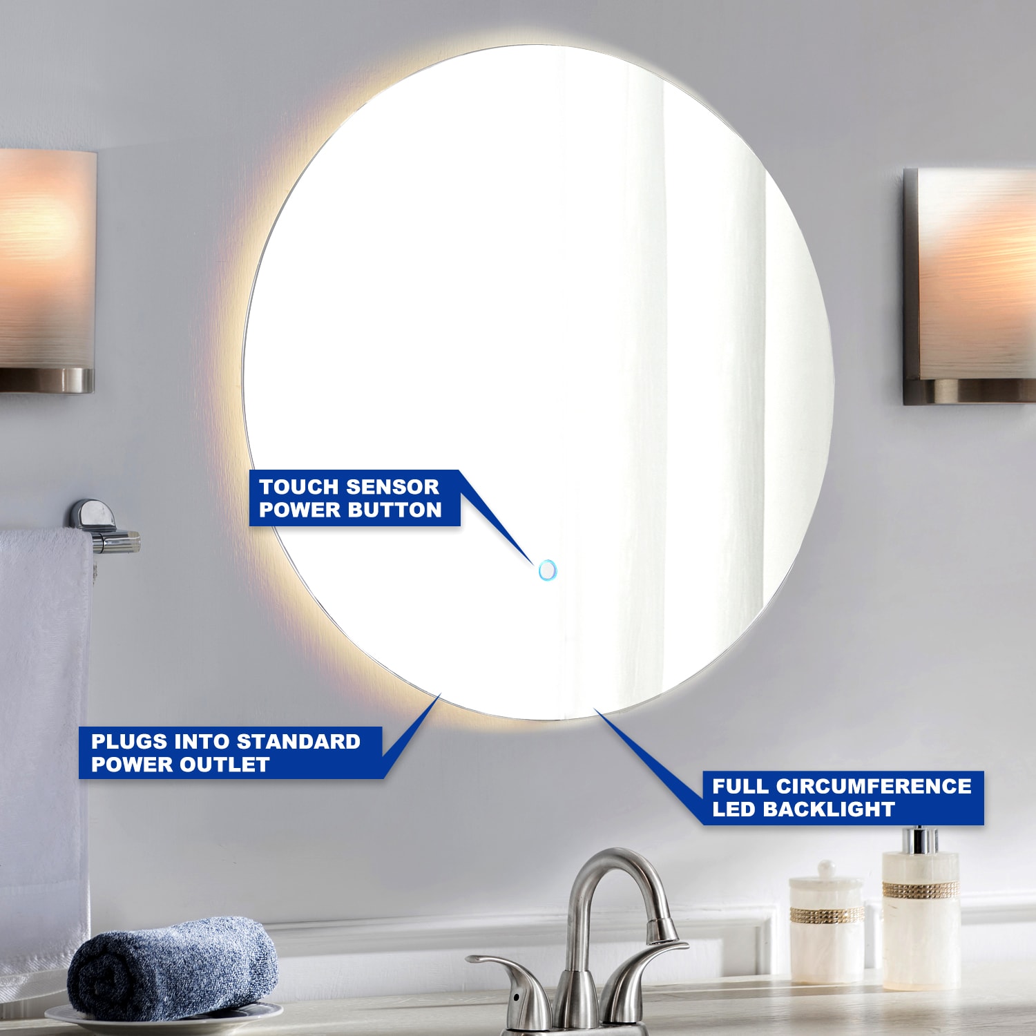 battery operated mirrors for bathroom